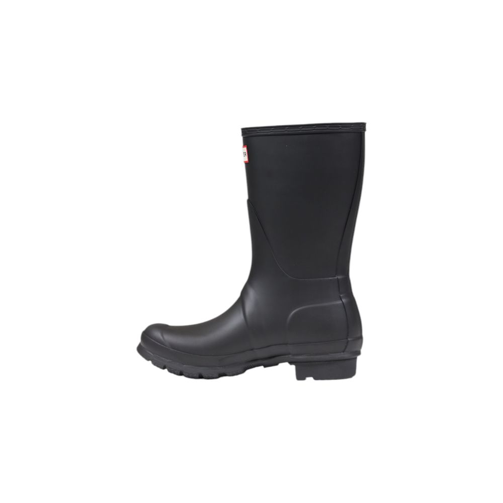 Hunter Black Recycled Polyester Ankle Boots