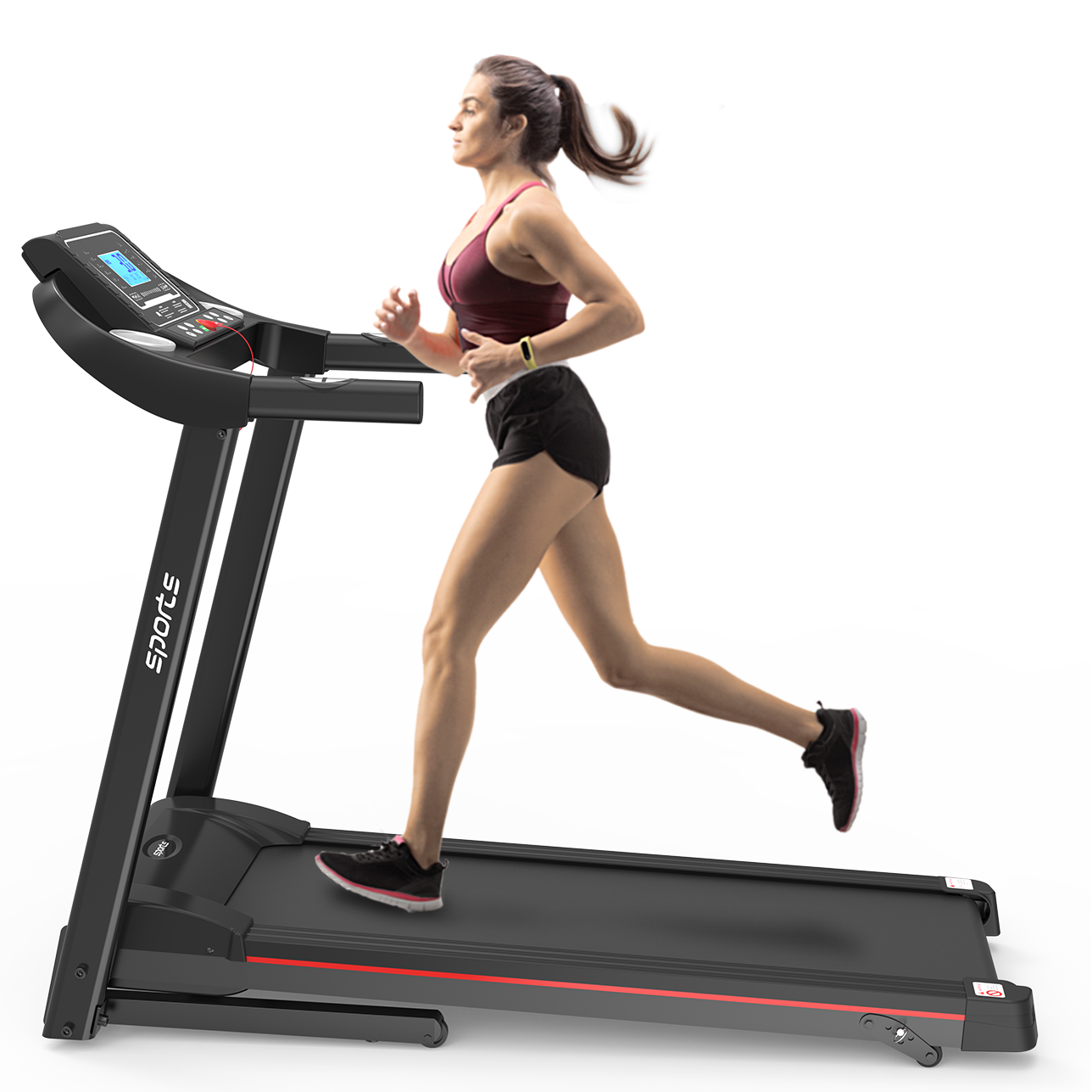 Fitshow App Home Foldable Treadmill with Incline, Folding Treadmill for Home Workout, Electric Walking Running Treadmill Machine 5' LCD Screen 250 LB Capacity Bluetooth Music