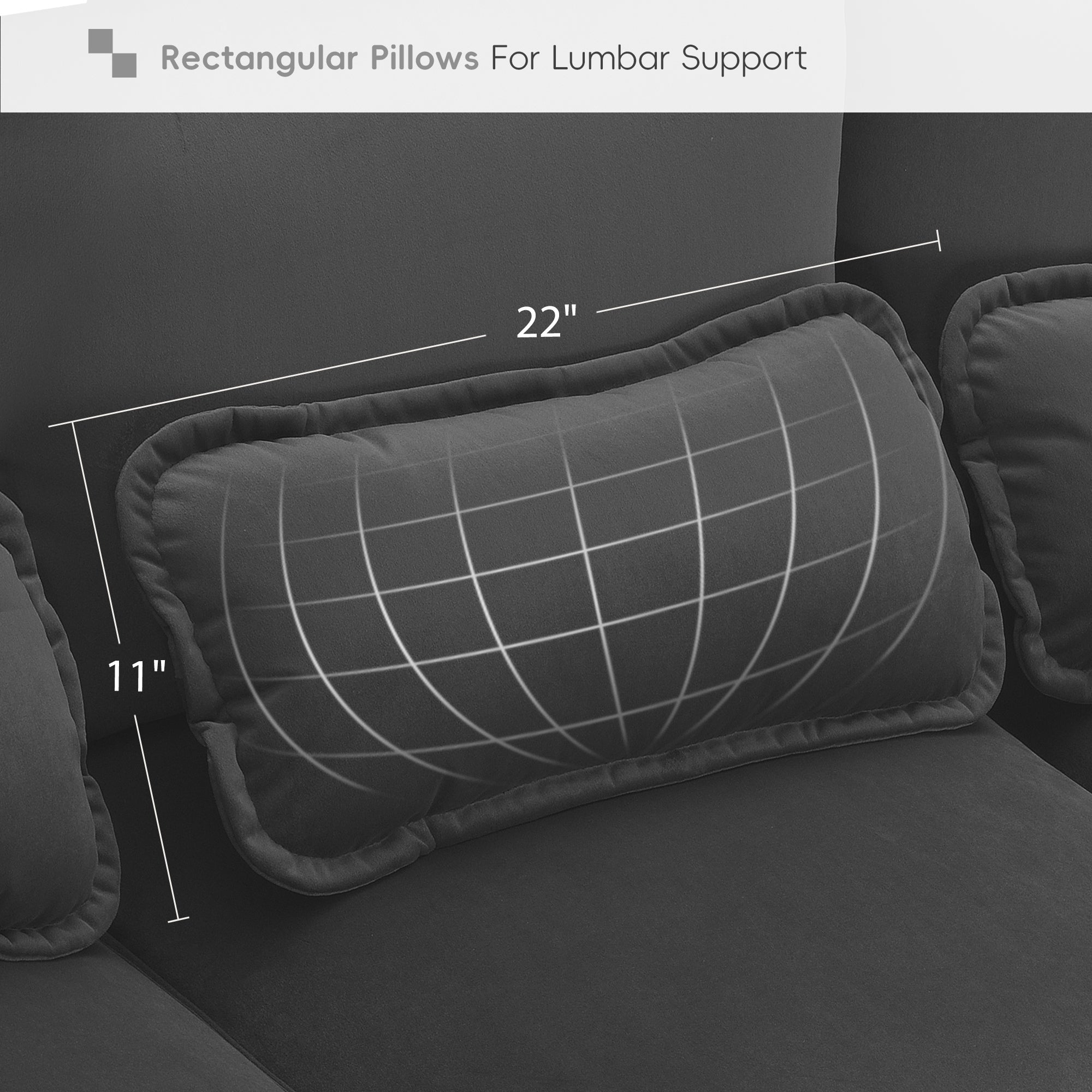 109.8*55.9' Modern U-shaped Sectional Sofa with Waist Pillows,6-seat Upholstered Symmetrical Sofa Furniture,Sleeper Sofa Couch with Chaise Lounge for Living Room,Apartment,5 Color