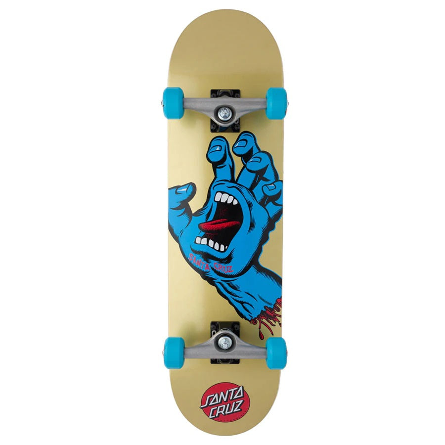 Santa Cruz Screaming Hand Large Skateboard Complete - 8.25″ Gold