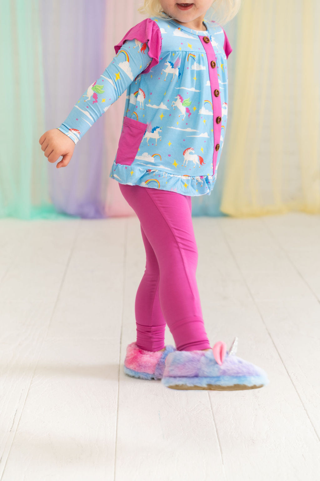 Sage Bamboo Long Sleeve Peplum + Legging Set