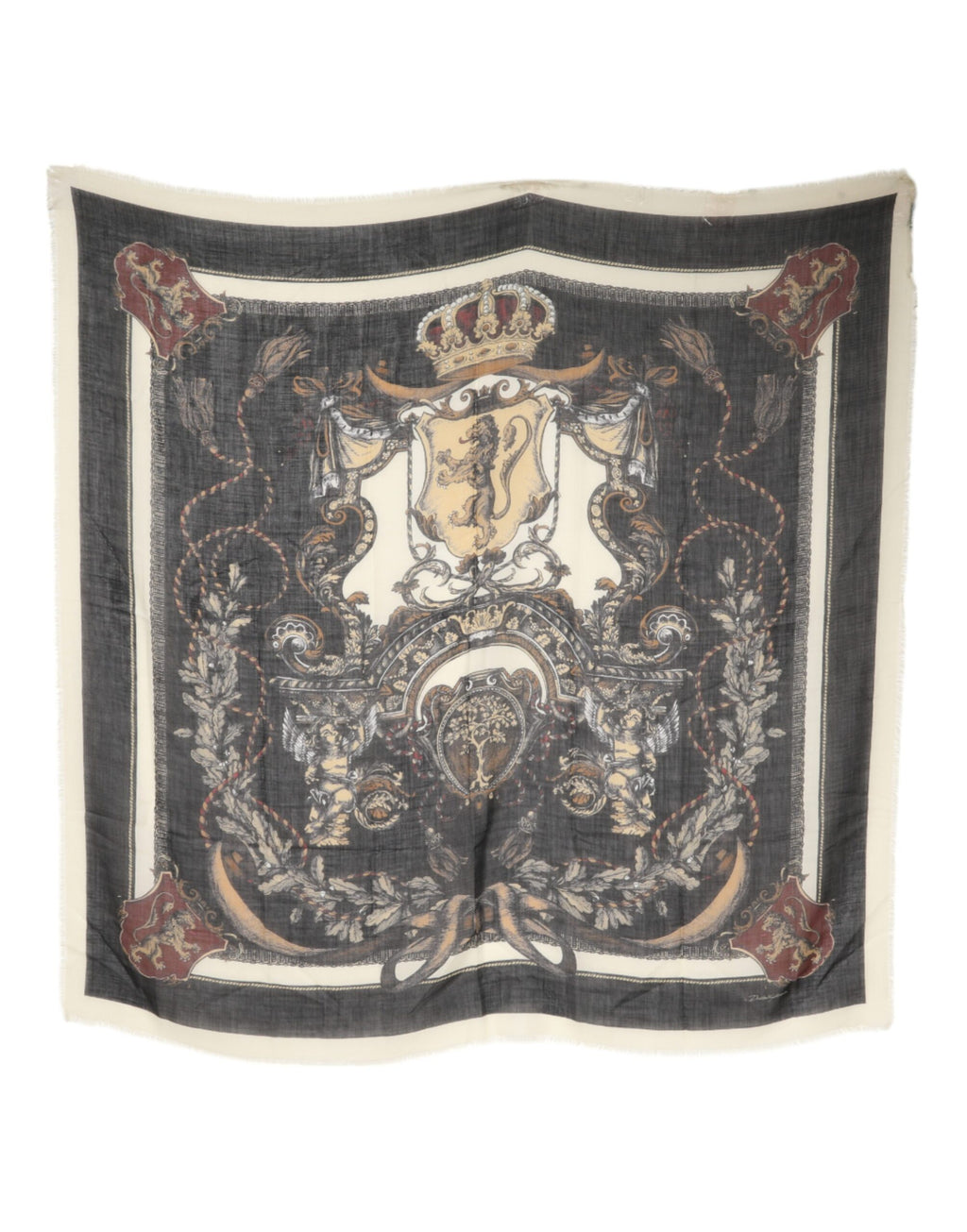 Dolce & Gabbana Multicolor Printed Cashmere Foulard Scarf