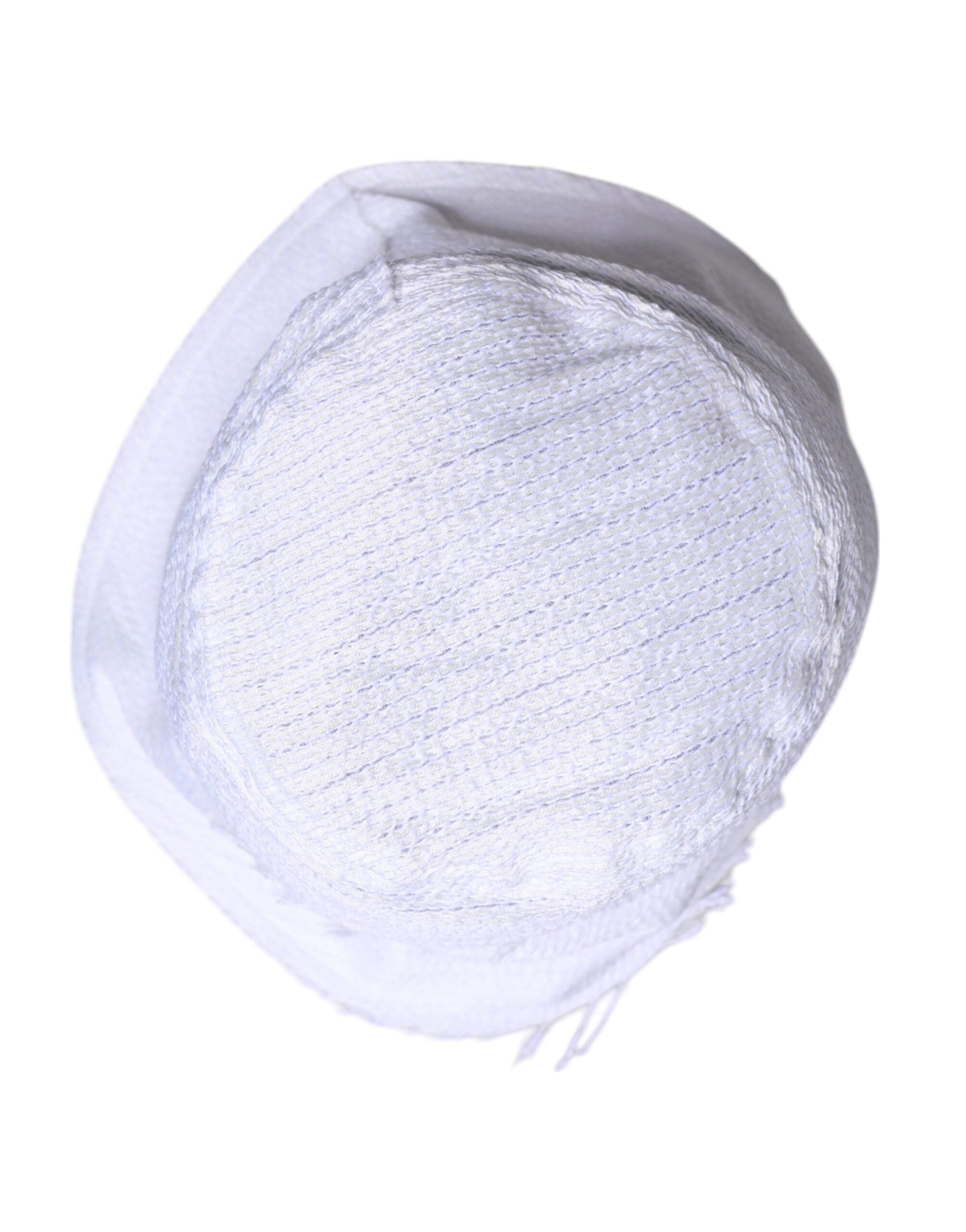 Dolce & Gabbana White Polyester Wide Brim Bucket Hat