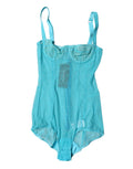 Dolce & Gabbana Blue Tulle Balconette Bra Bodysuit Underwear