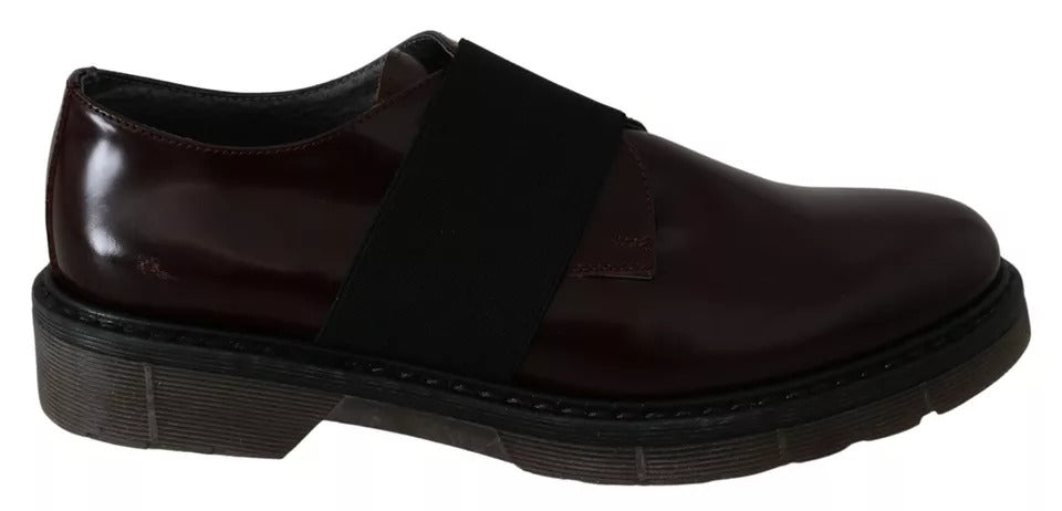 Dr. Martens Dark Brown Leather Elastic Strap Shoes
