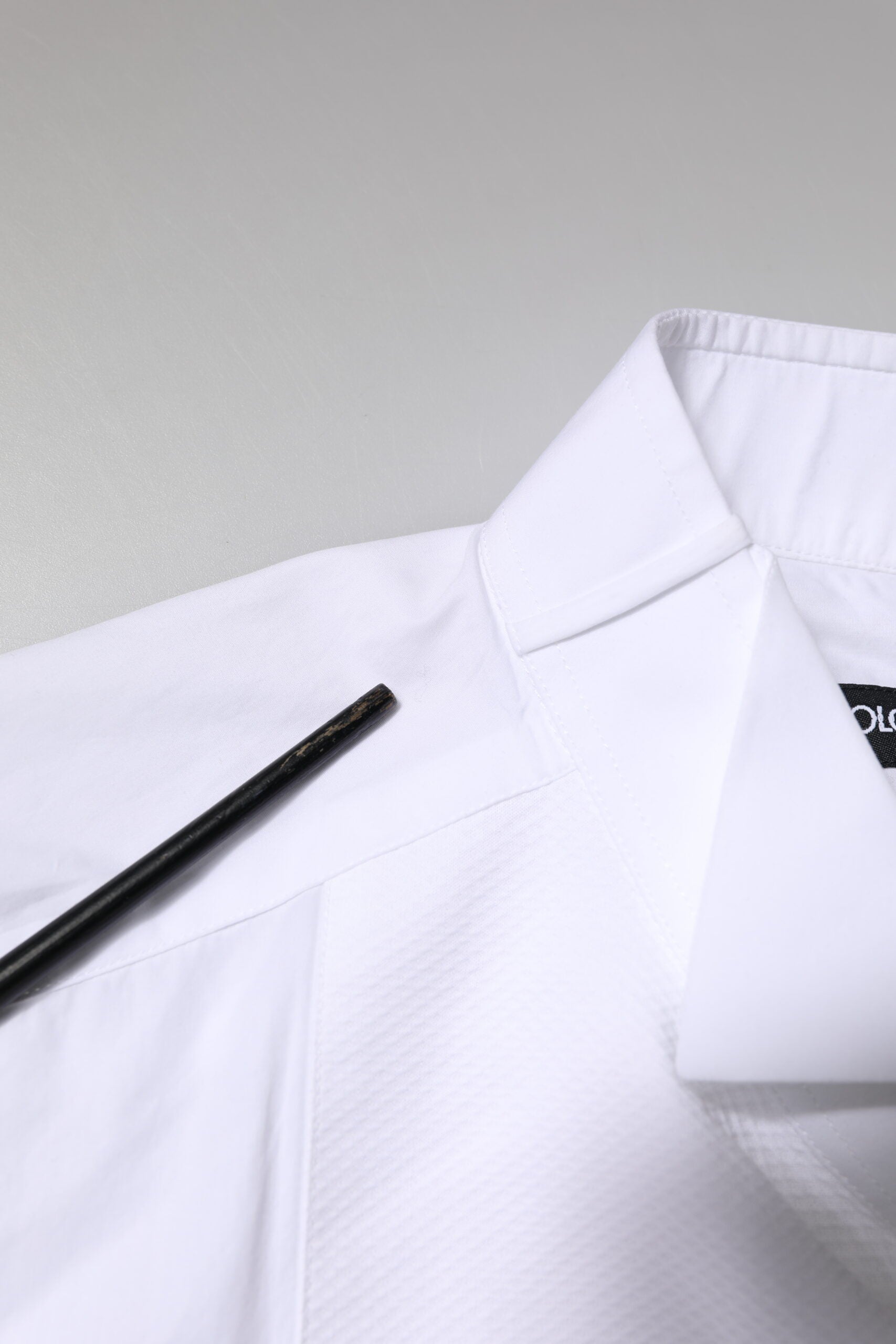 Dolce & Gabbana White GOLD CottonPoplin Bib Formal Dress Shirt
