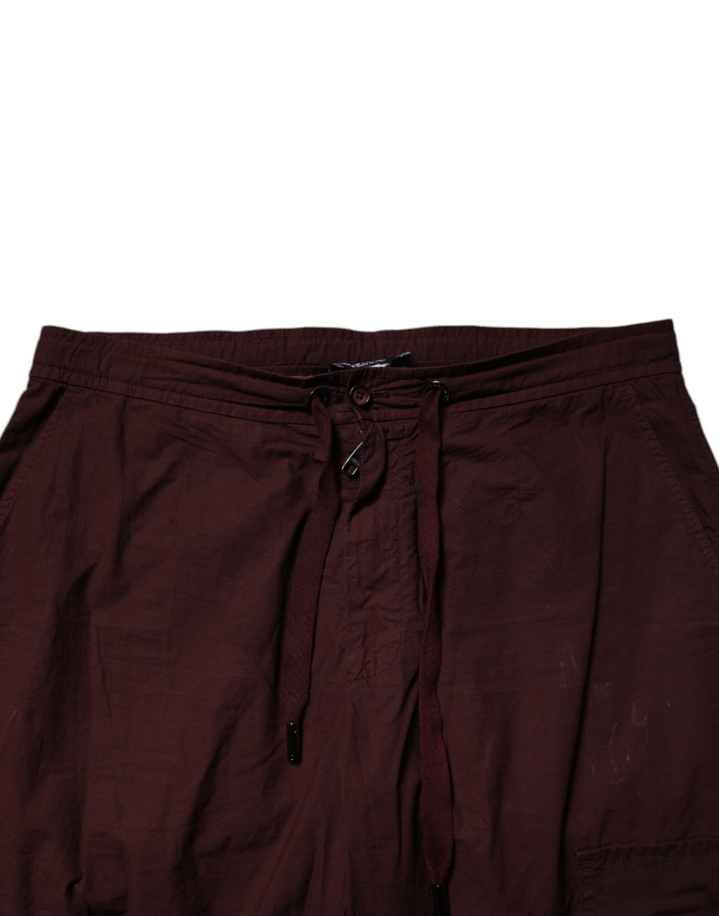 Dolce & Gabbana Maroon Cotton Cargo Jogger Sweatpants Pants