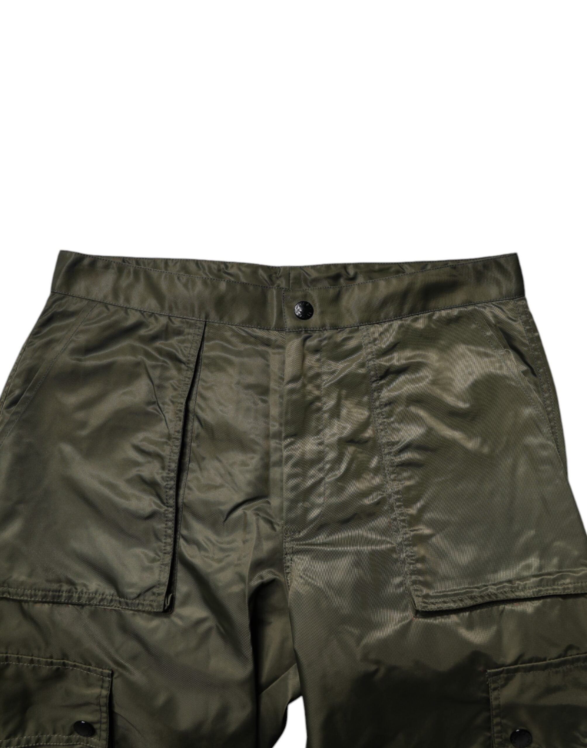 Dolce & Gabbana Dark Green Nylon Cargo Pants