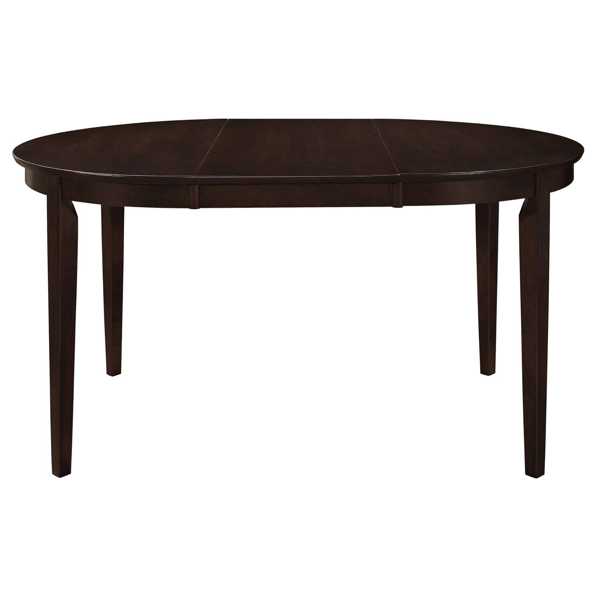 Cappuccino Oval Dining Table with Leaf Extension