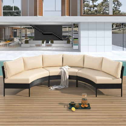 LuneluX_Home – Outdoor Lounge Set - 3 pcs. (Rattan-Waterproof)