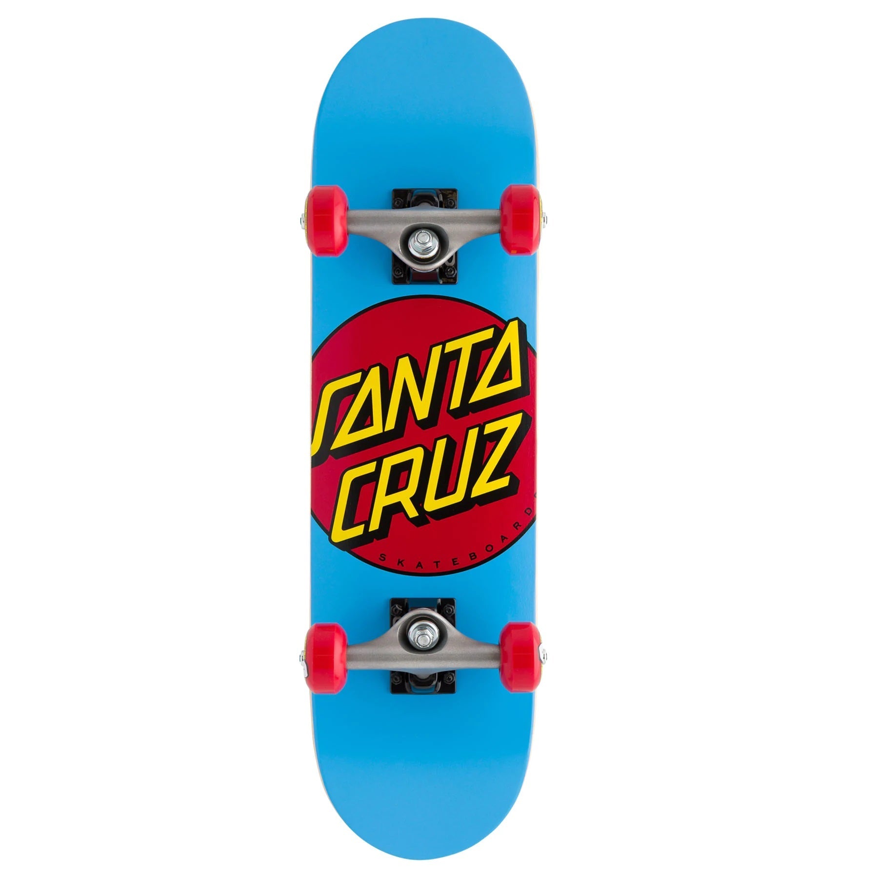 Santa Cruz Classic Dot Super Micro Complete Skateboard - 7.25″ Blue/Red