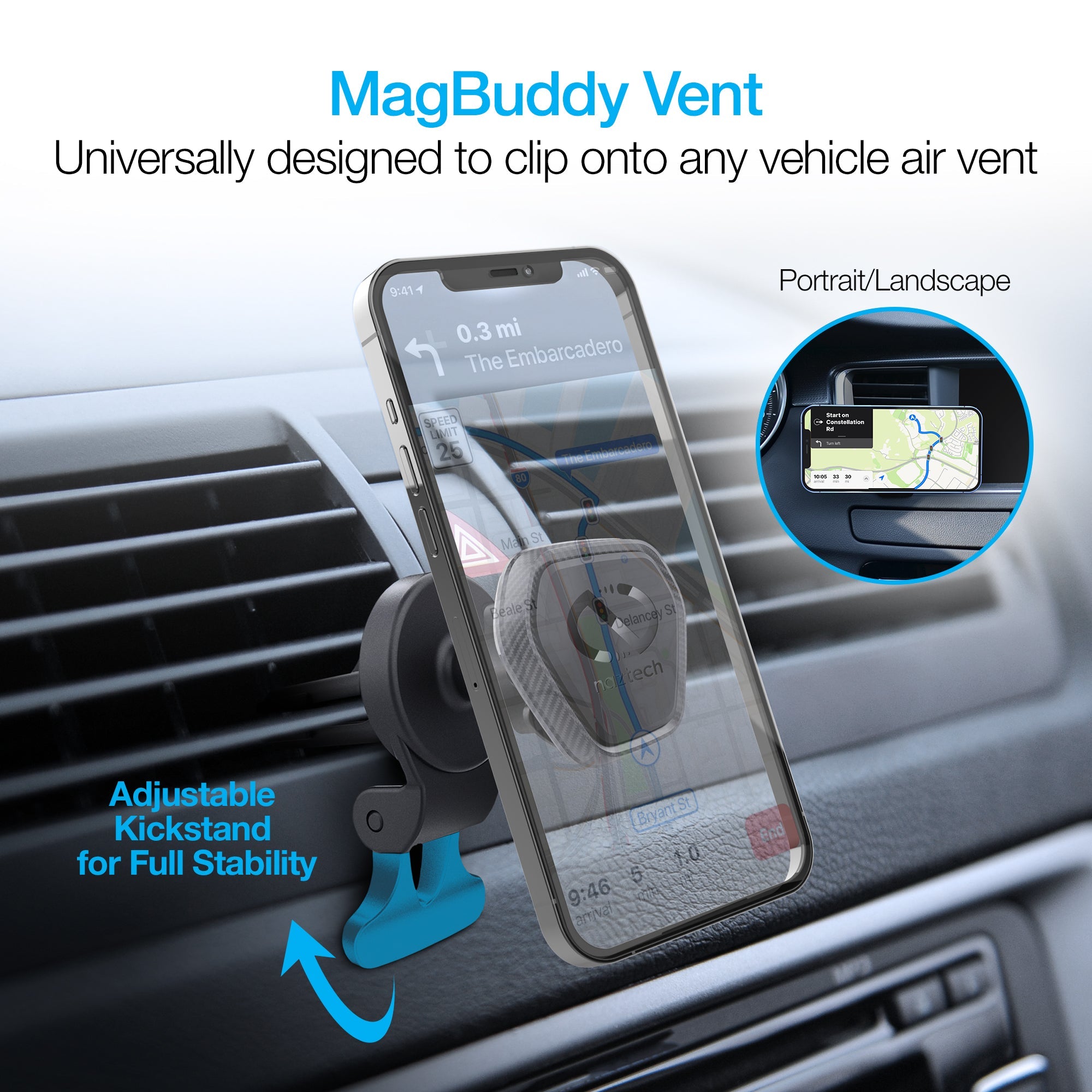 Naztech MagBuddy Elite Hands-Free Vent Mount