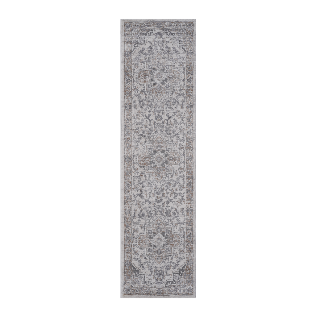 NAAR MARFI Collection 2X8 Ivory / Beige / Oriental Runner Rug
