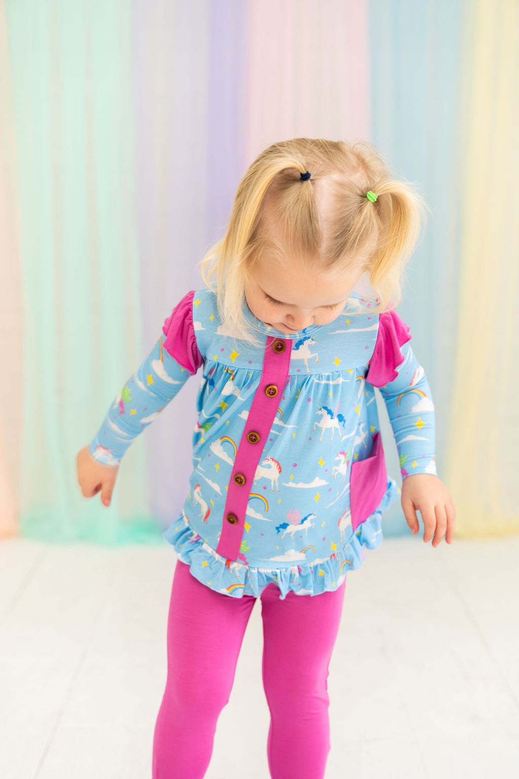 Sage Bamboo Long Sleeve Peplum + Legging Set