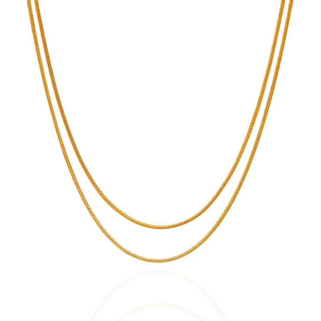 Élégance Dorée – Snake Chain Necklace