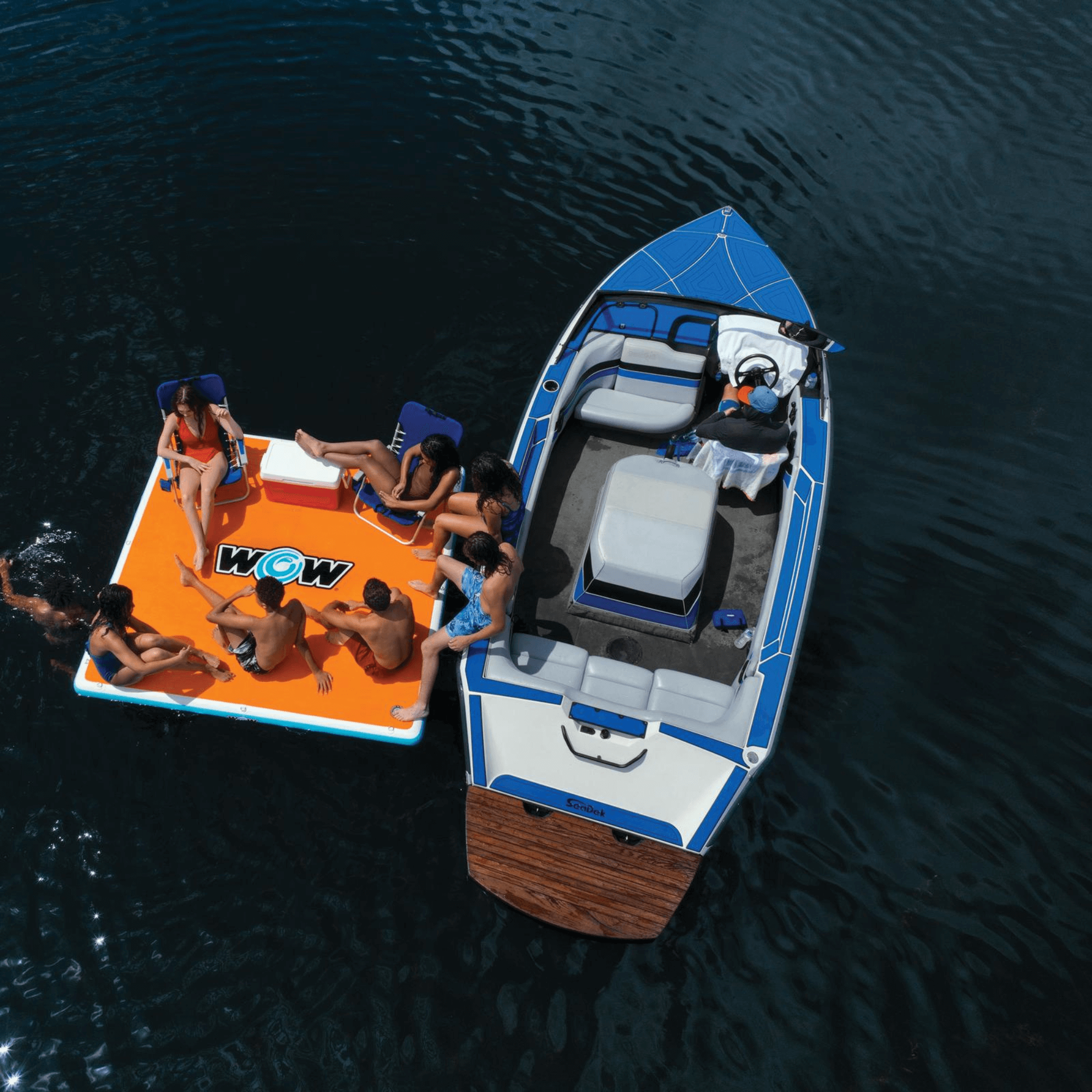 WOW Watersports Drop Stitch Vacation Station Dock w Deckpad