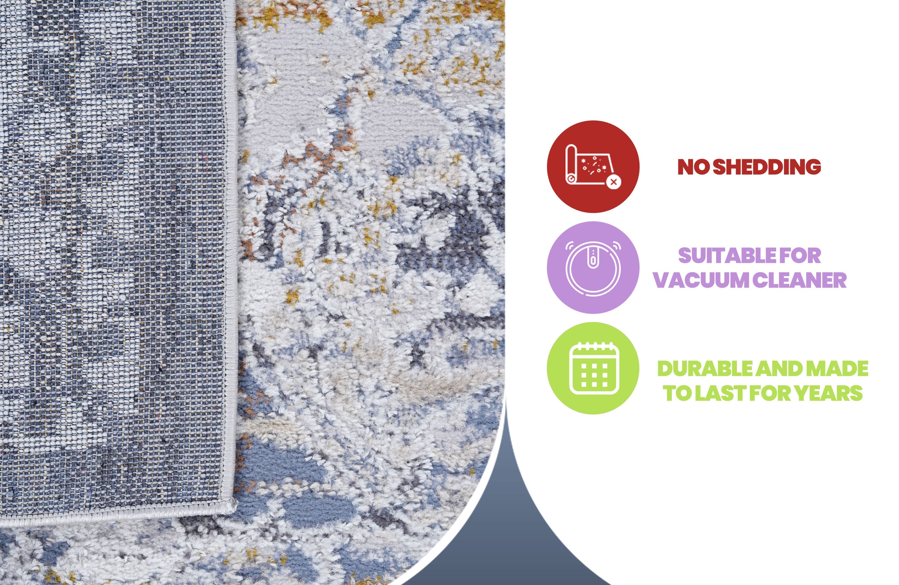 NAAR PAYAS Collection 5X7 Ivory / Grey / Traditional Area Rug