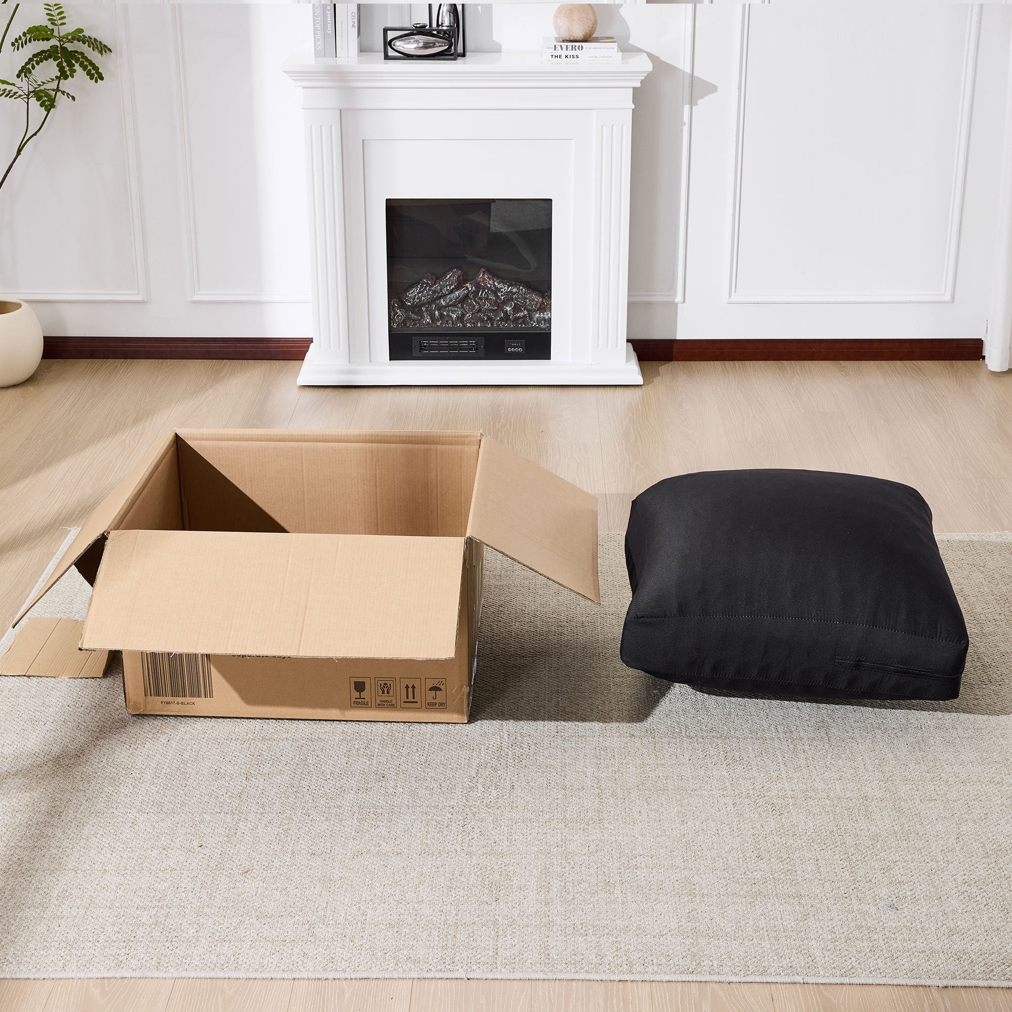 99*69' Modular Sectional Living Room Sofa Set, Modern Minimalist Style Couch, Upholstered Sleeper Sofa for Living Room, Bedroom, 2 PC Free Combination, Installation-free Sofa, L-Shape, Black