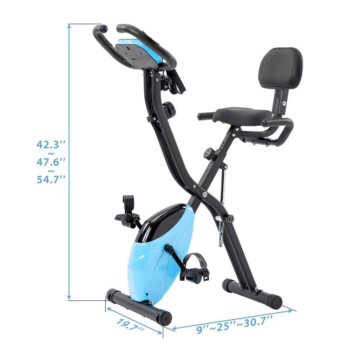 Exercise Bike,Workout Bikes for Home,Folding Stationary Bikes for Home with 16-Level Magnetic Resistance, 300LBS Capacity X-Bike Indoor Exercise Equipment with Heart Rate Sensor & LCD Monitor