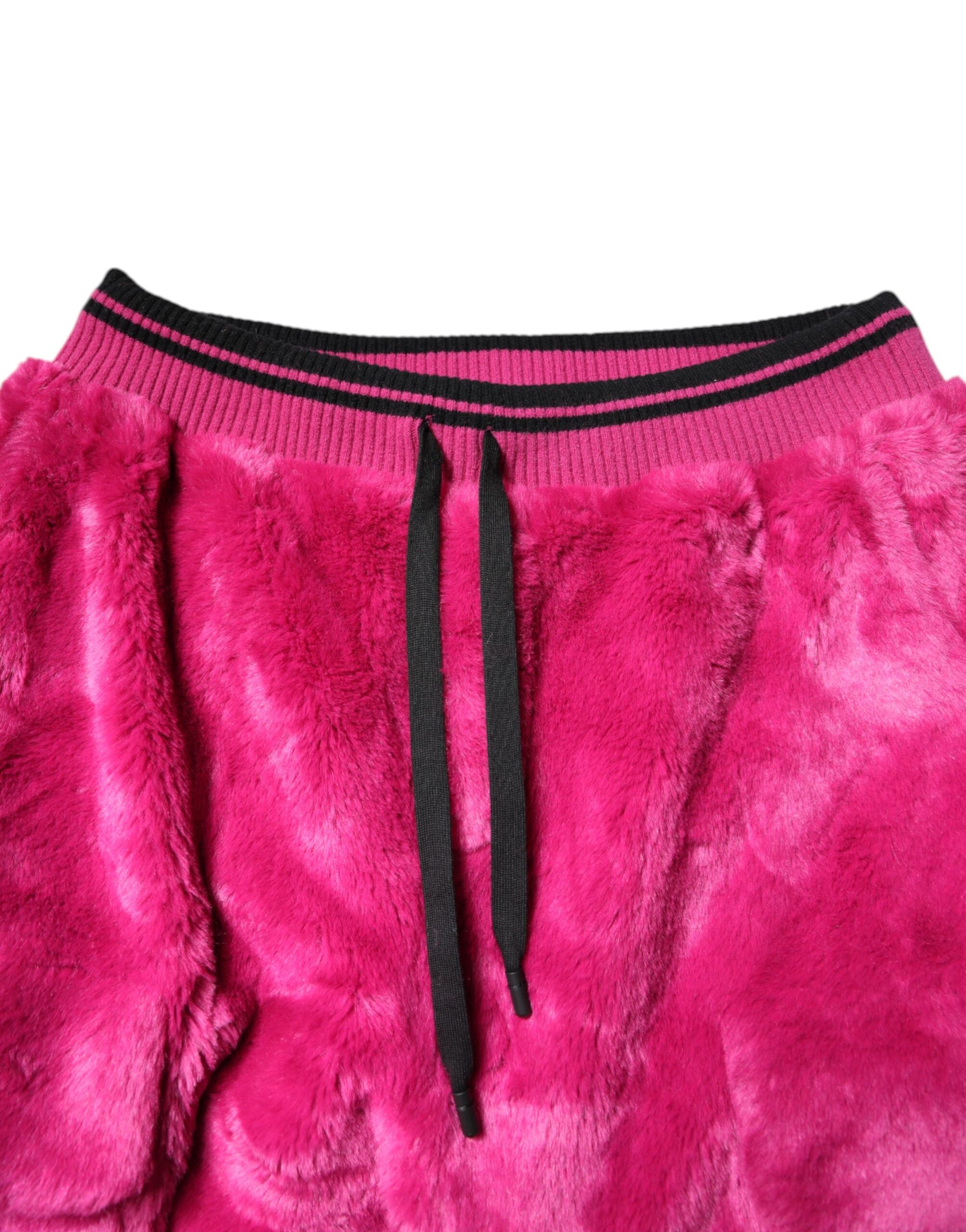 Dolce & Gabbana Pink Acrylic Cargo Jogging Sweatpants Pants