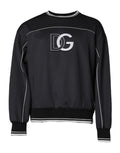 Dolce & Gabbana Black Logo Polyester Crew Neck Men Pullover Sweater