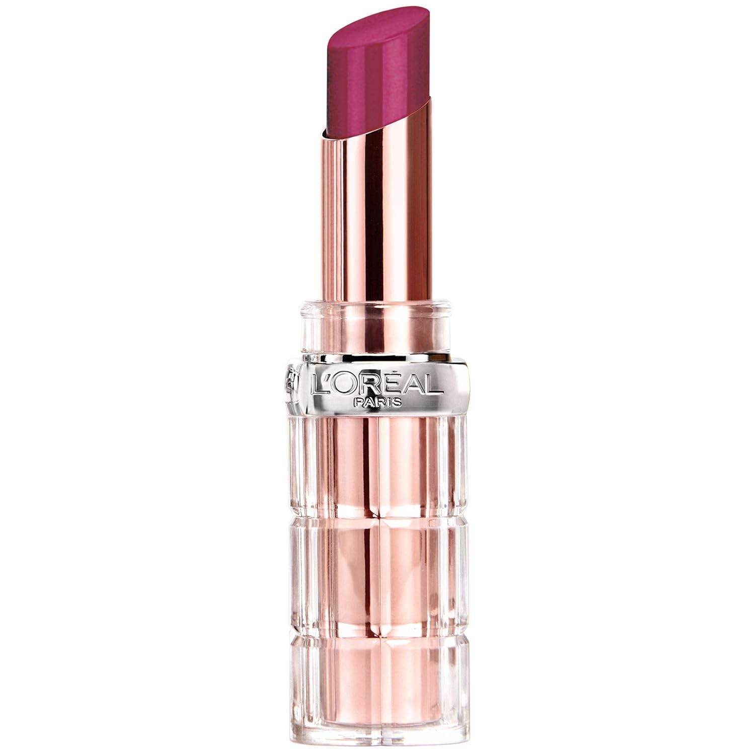 L'Oreal Paris Makeup Colour Riche Plump and Shine Lipstick, for Glossy, Radiant, Visibly Fuller Lips with an All-Day Moisturized Feel, 108 Wild Fig Plump, 0.1 oz.