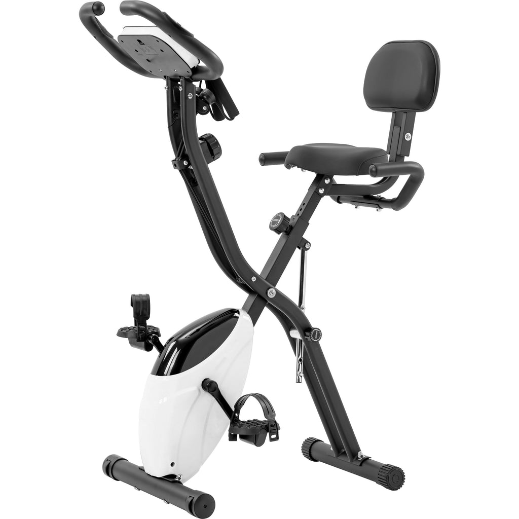 Exercise Bike,Workout Bikes for Home,Folding Stationary Bikes for Home with 16-Level Magnetic Resistance, 300LBS Capacity X-Bike Indoor Exercise Equipment with Heart Rate Sensor & LCD Monitor