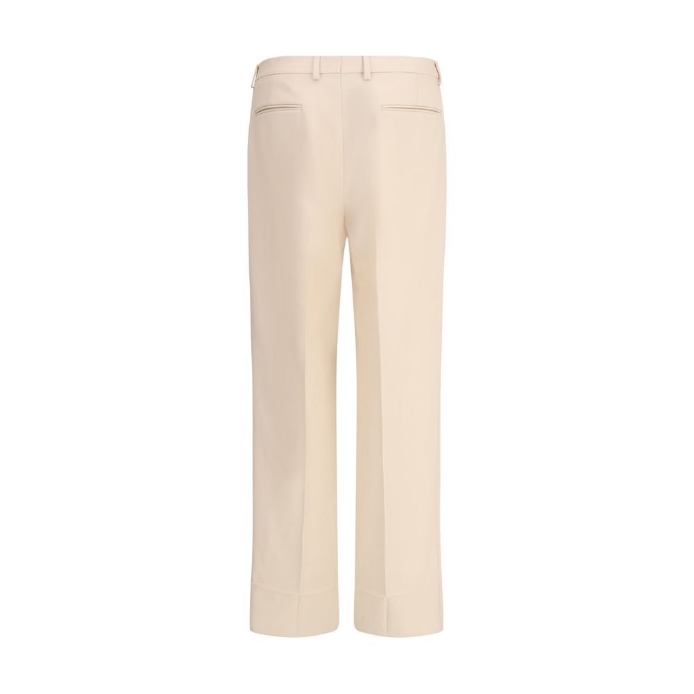 Valentino Beige Fleece Wool Dress Pants