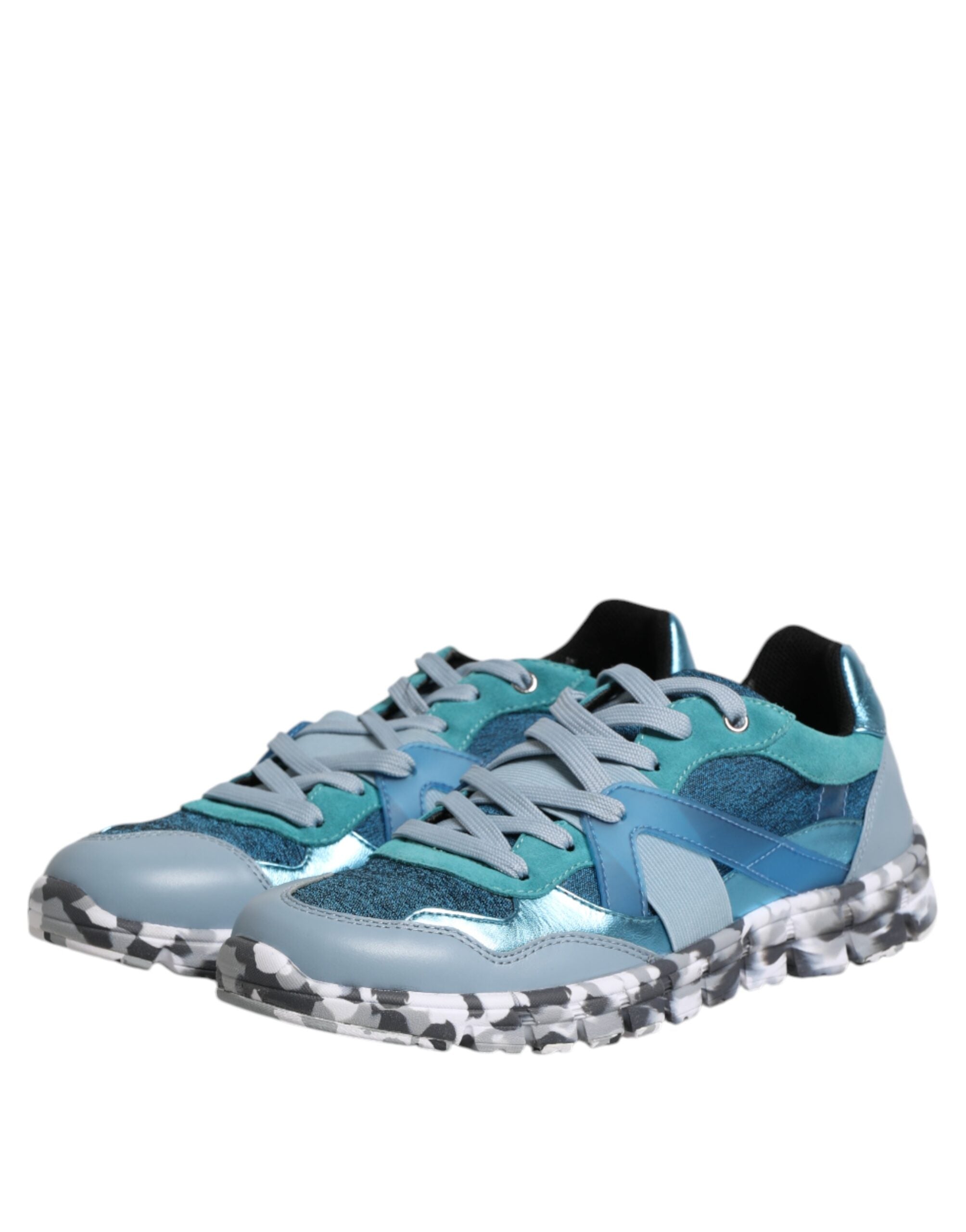 Dolce & Gabbana Multicolor Lace Up Low Top Men Sneakers Shoes