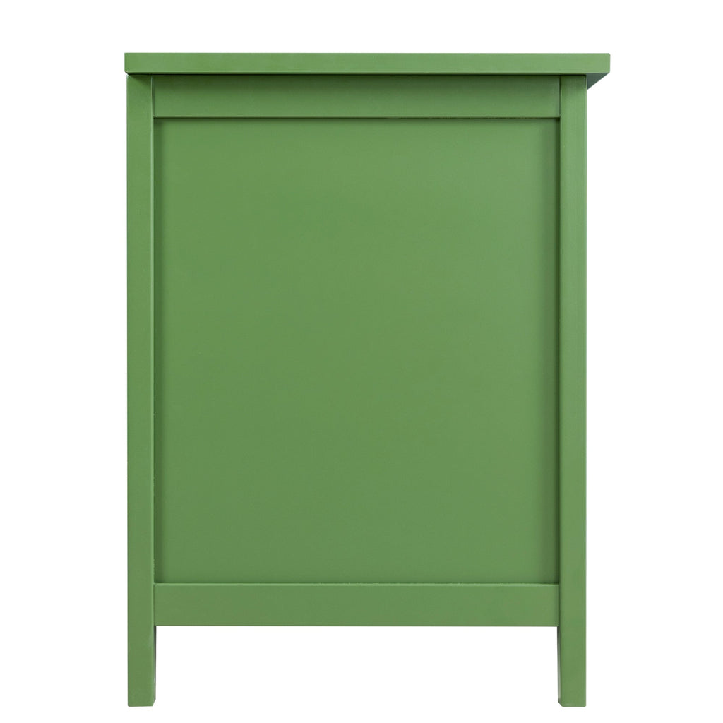 Stylish Antique Green TV Cabinet with Solid Wood Frame and Changhong Glass Door, 71-inch