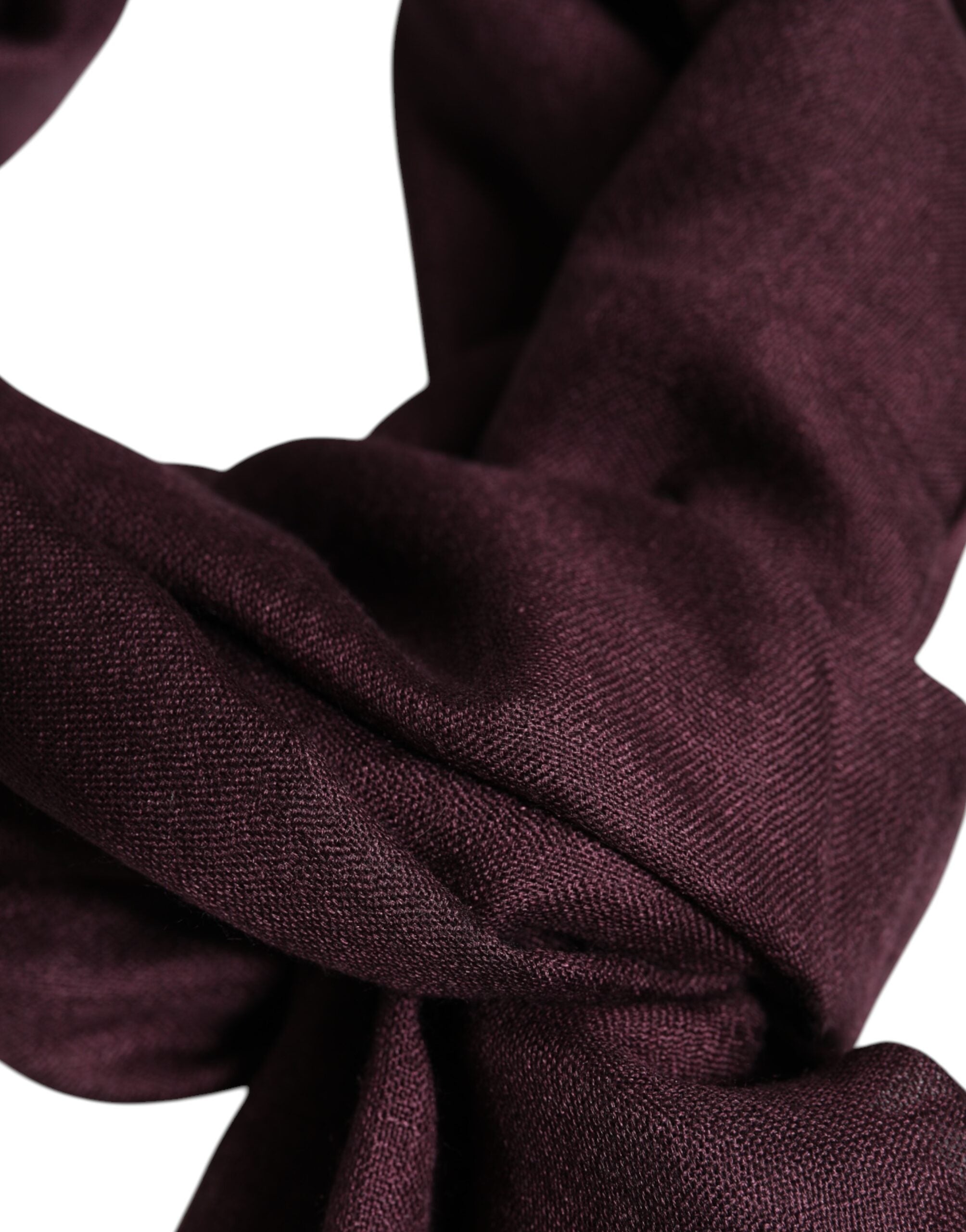 Dolce & Gabbana Maroon Cashmere Neck Warmer Wrap Shawl Scarf