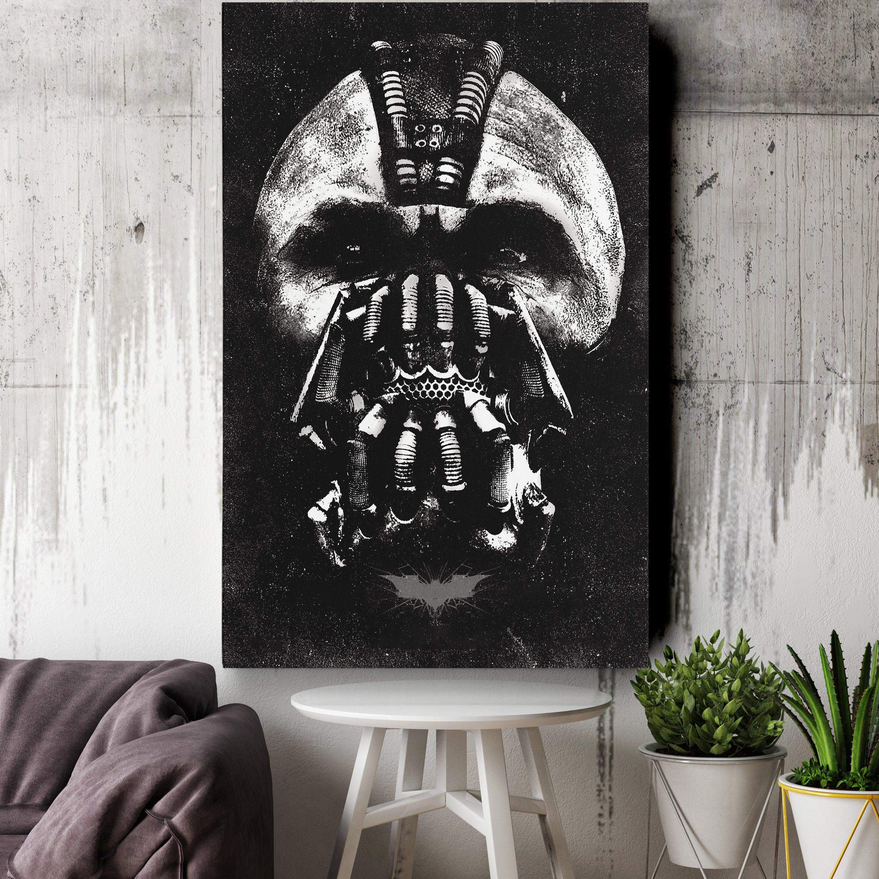 Bane The Dark Knight Rises Canvas Print – Batman Villain Wall Art for Home Decor