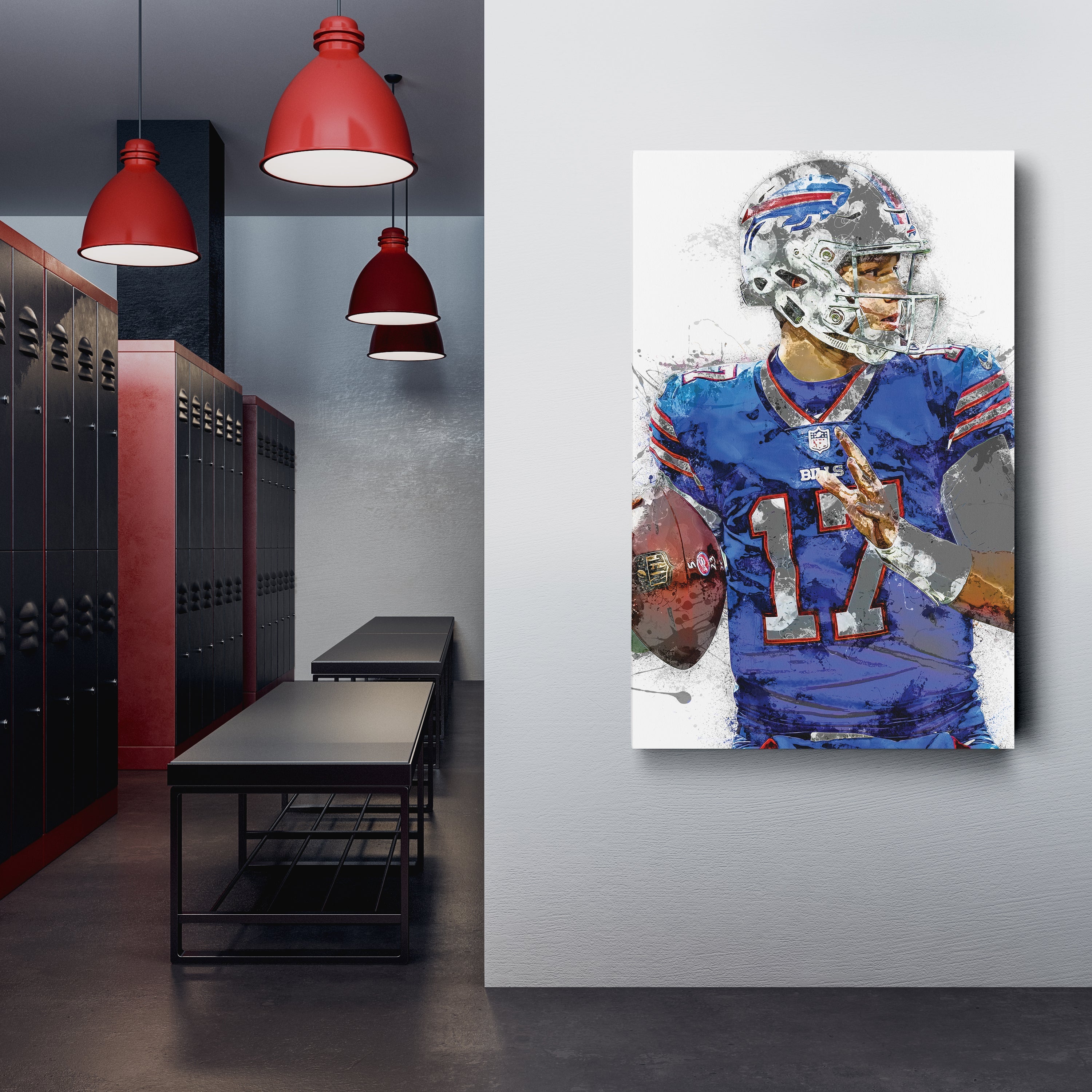Josh Allen Canvas Art – Buffalo Bills Wall Decor