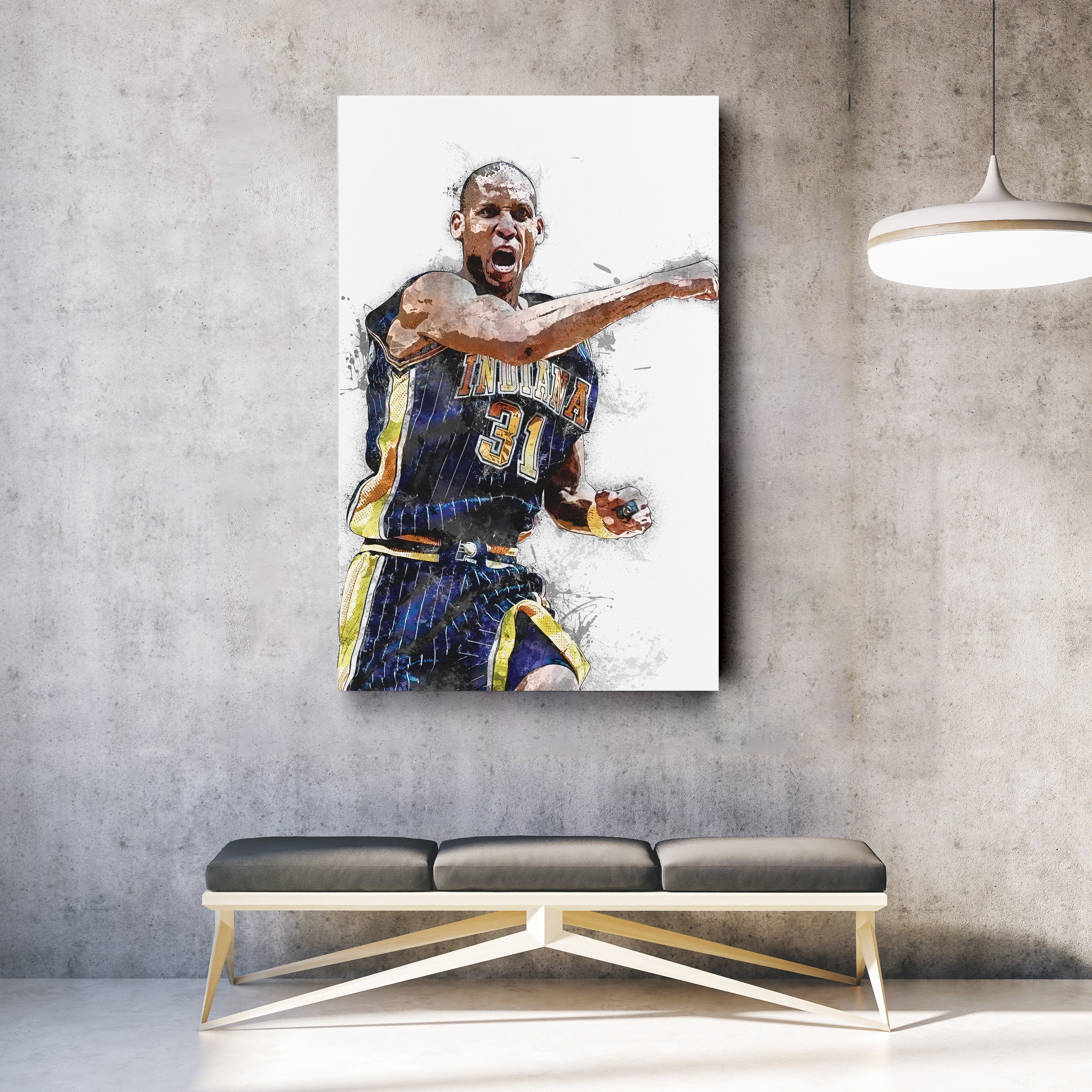 Reggie Miller Canvas Art – Indiana Pacers Wall Decor
