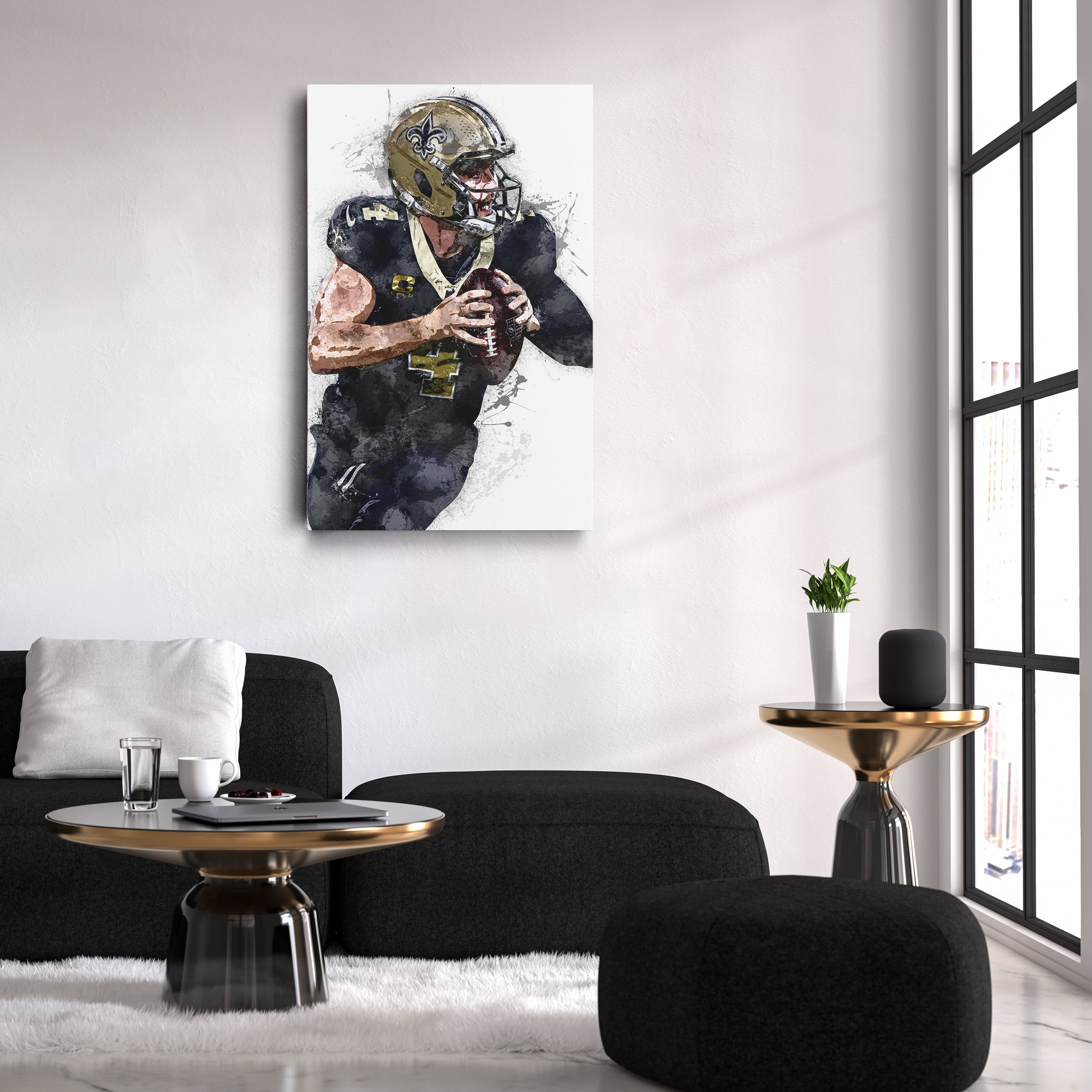 Derek Carr Canvas Art – New Orleans Saints Wall Decor