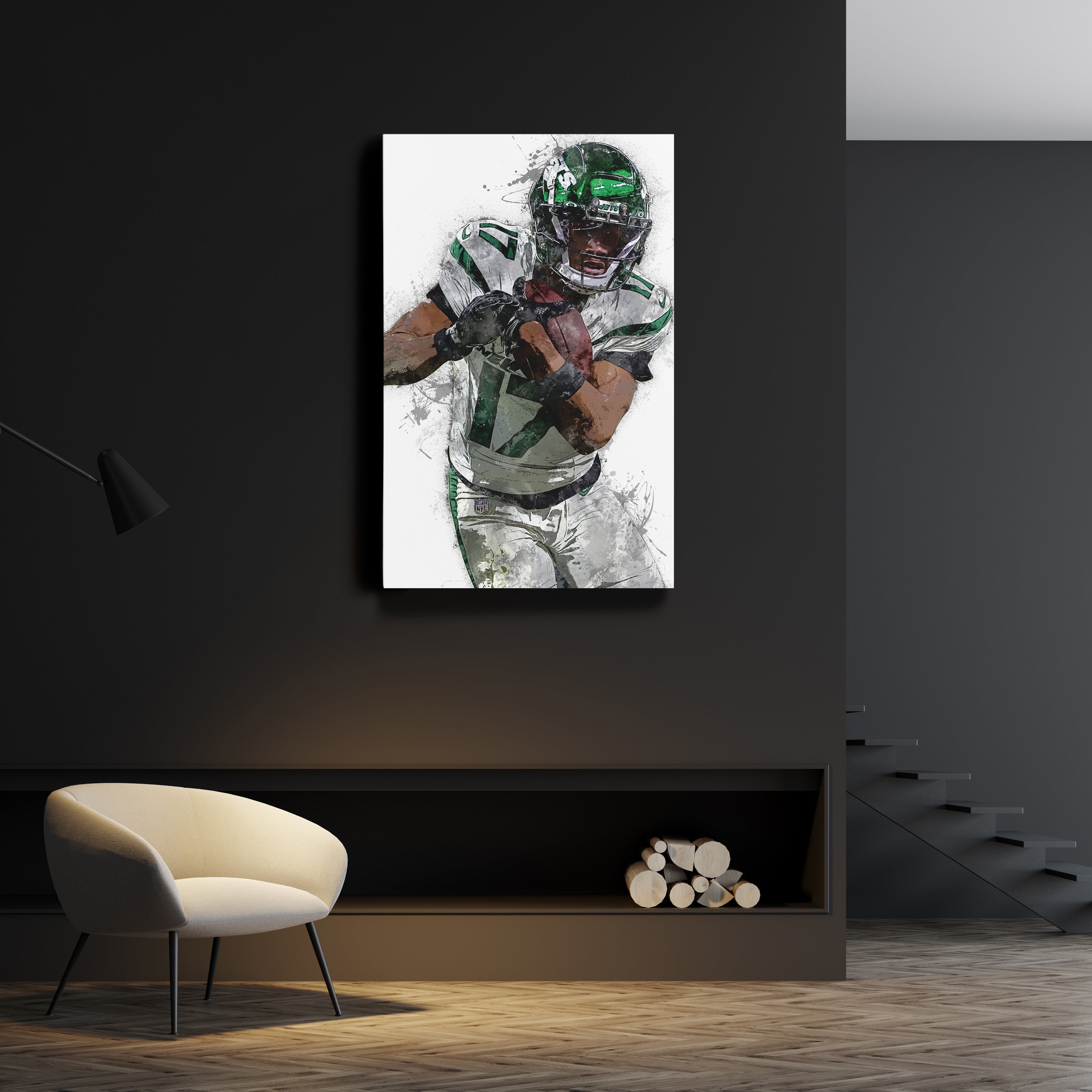 Garrett Wilson Canvas Art – New York Jets Wall Decor