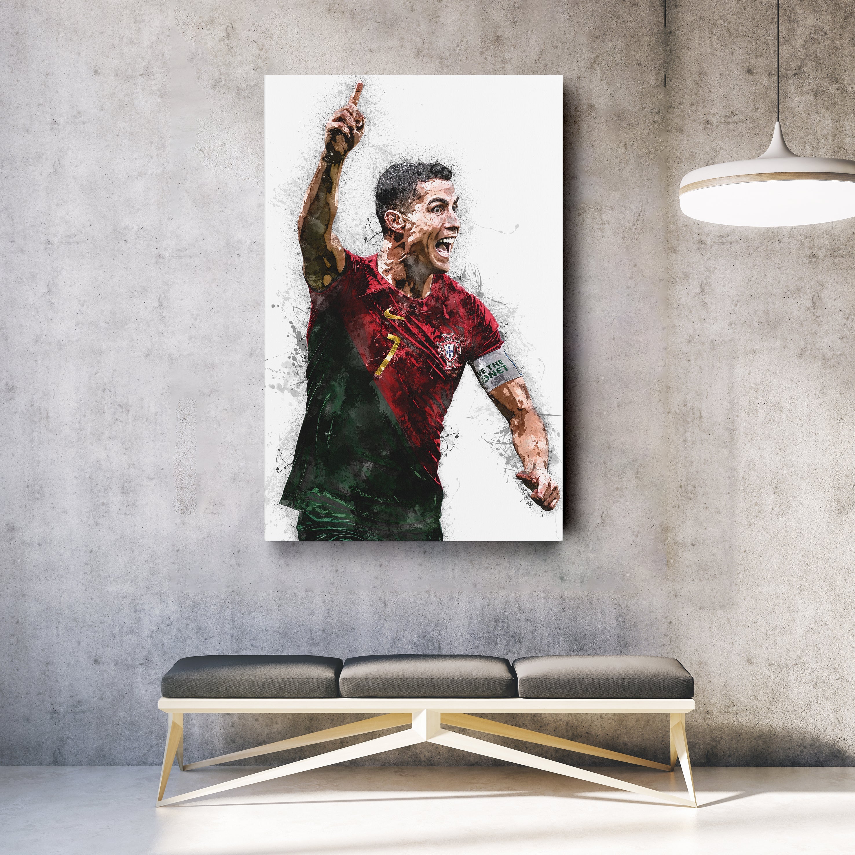 Cristiano Ronaldo Canvas Art – Portugal National Team Wall Decor
