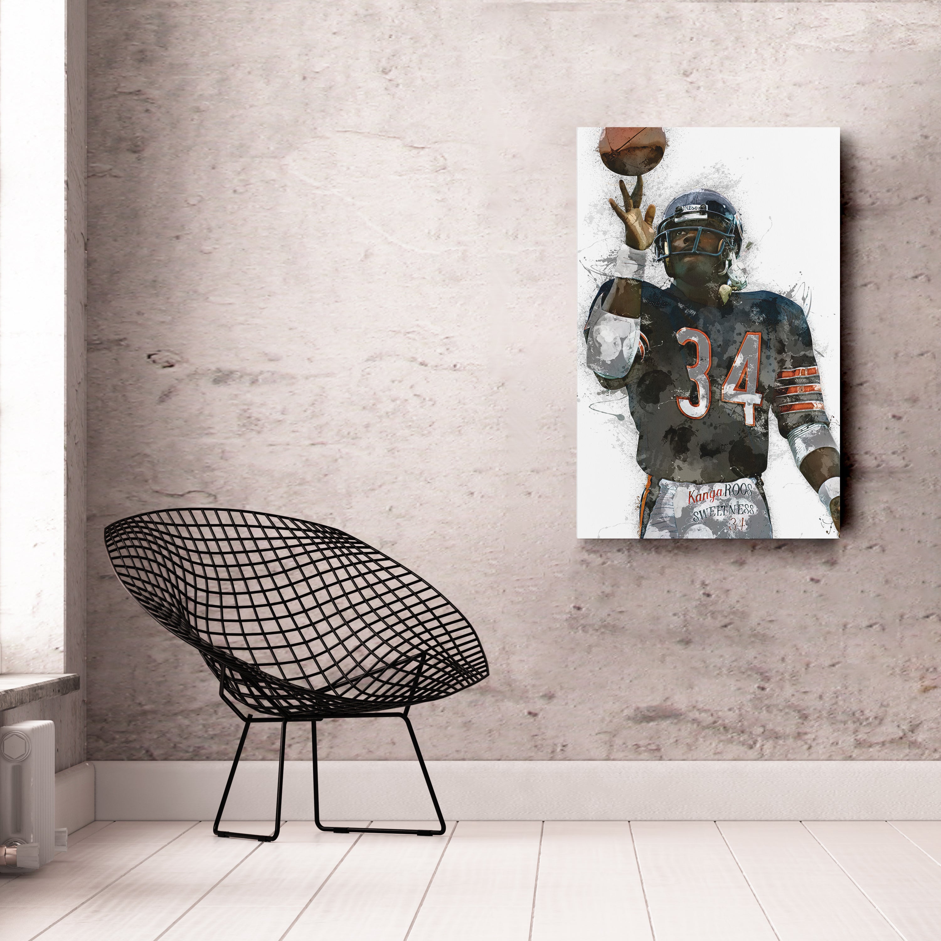 Walter Payton Canvas Art – Chicago Bears Wall Decor