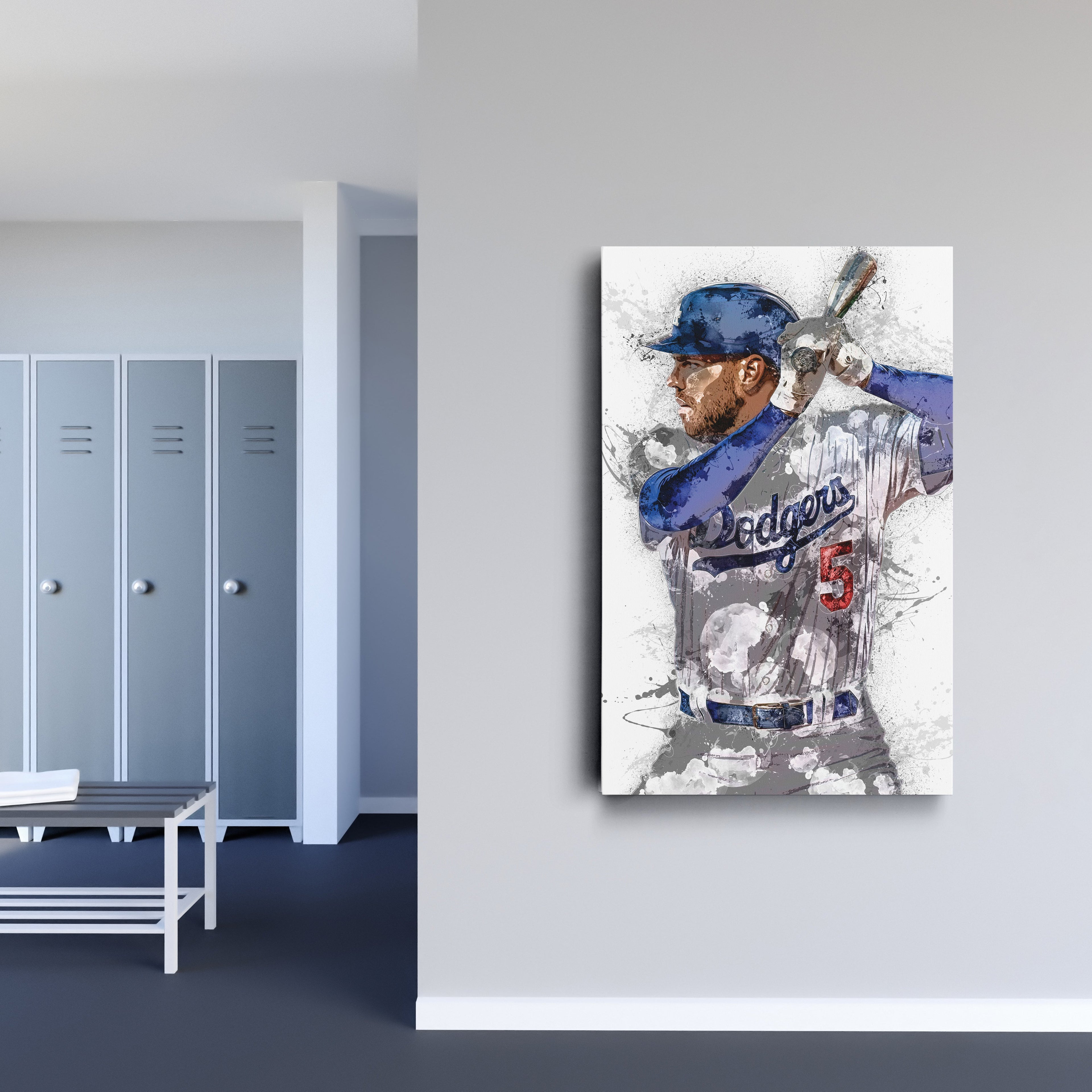 Freddie Freeman Canvas Art – Los Angeles Dodgers Wall Decor