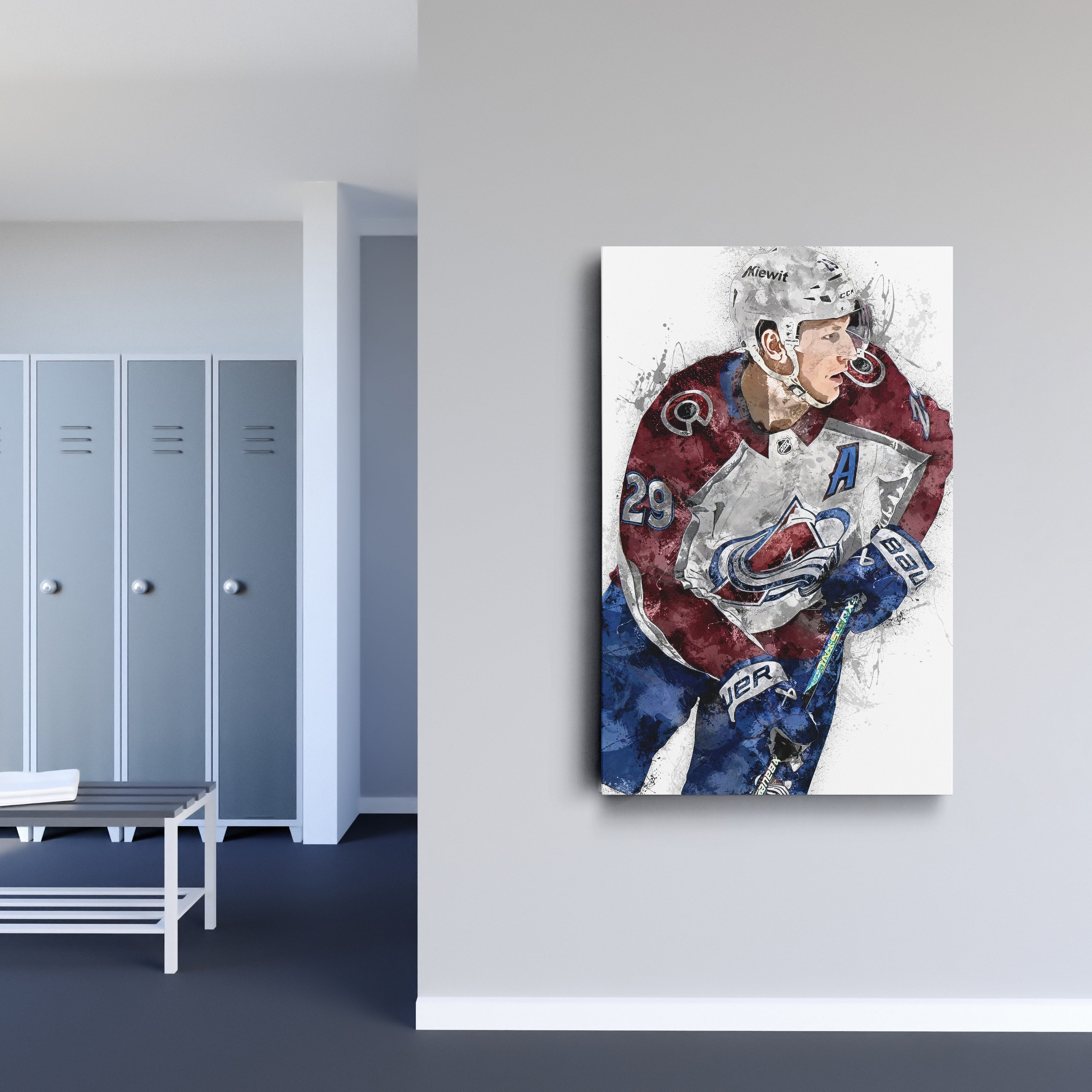 Nathan MacKinnon Canvas Art – Colorado Avalanche Wall Decor
