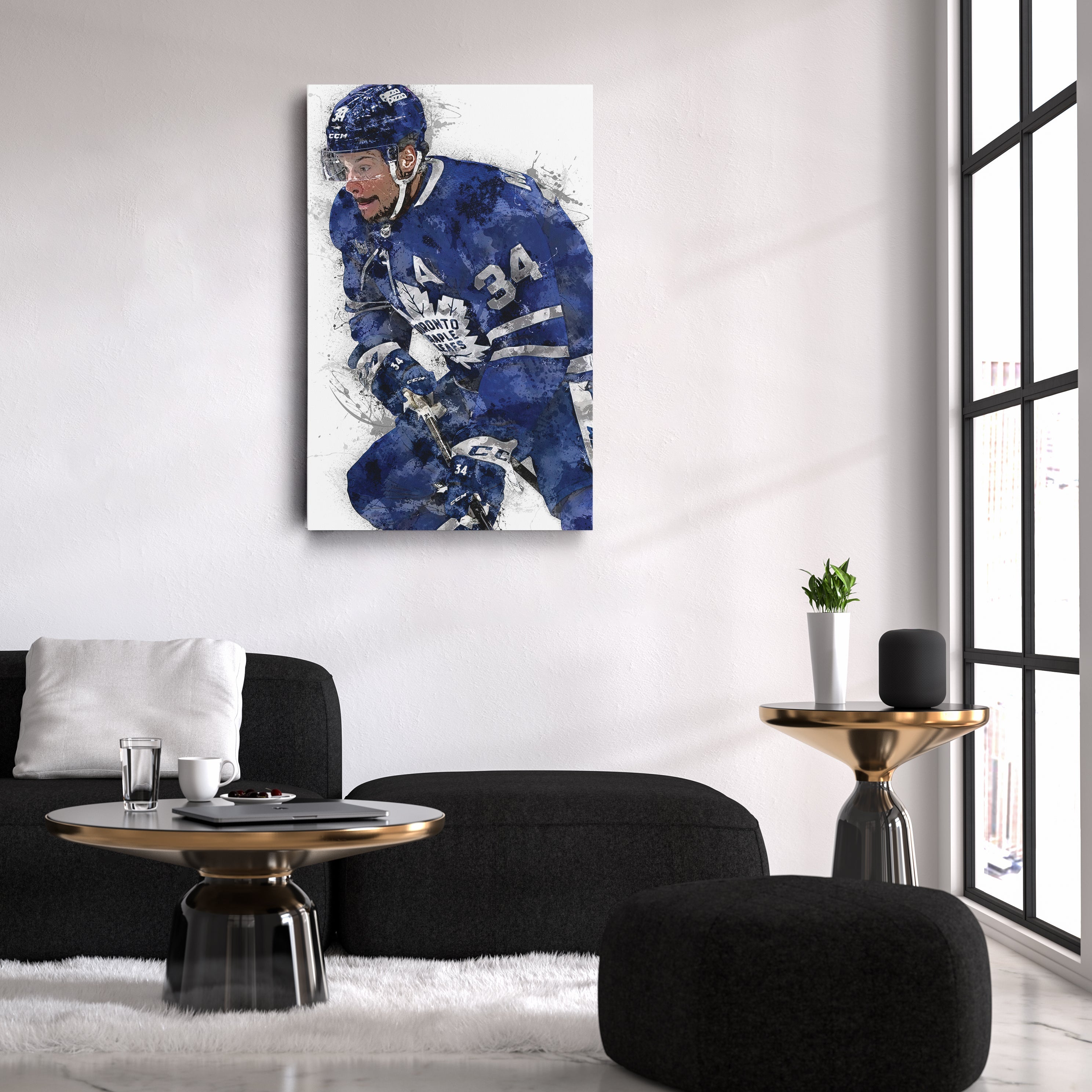 Auston Matthews Canvas Art – Toronto Maple Leafs Wall Decor