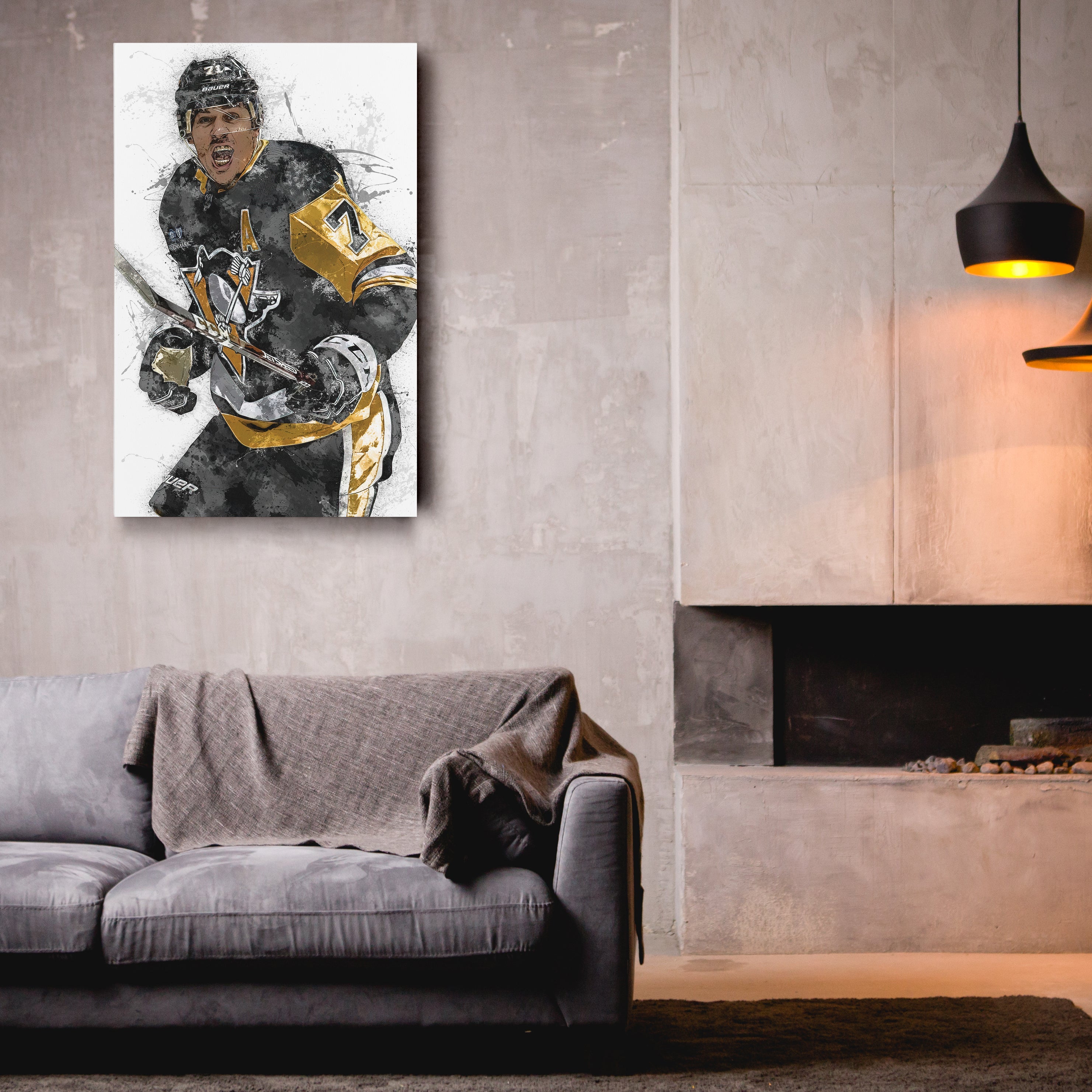 Evgeni Malkin Wall Art - Pittsburgh Penguins NHL Legend Canvas Print