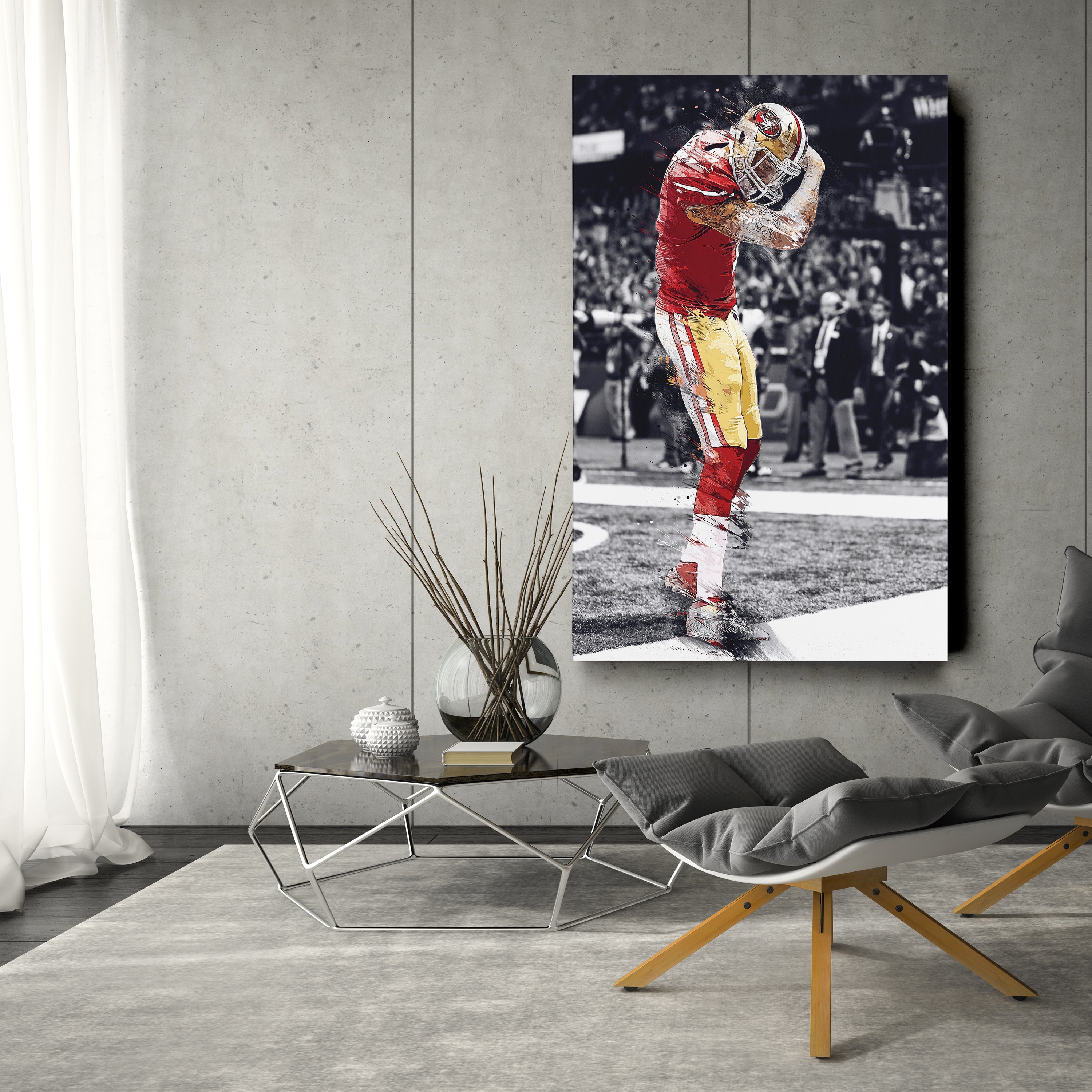Colin Kaepernick Canvas Art – 49ers Celebration Wall Decor