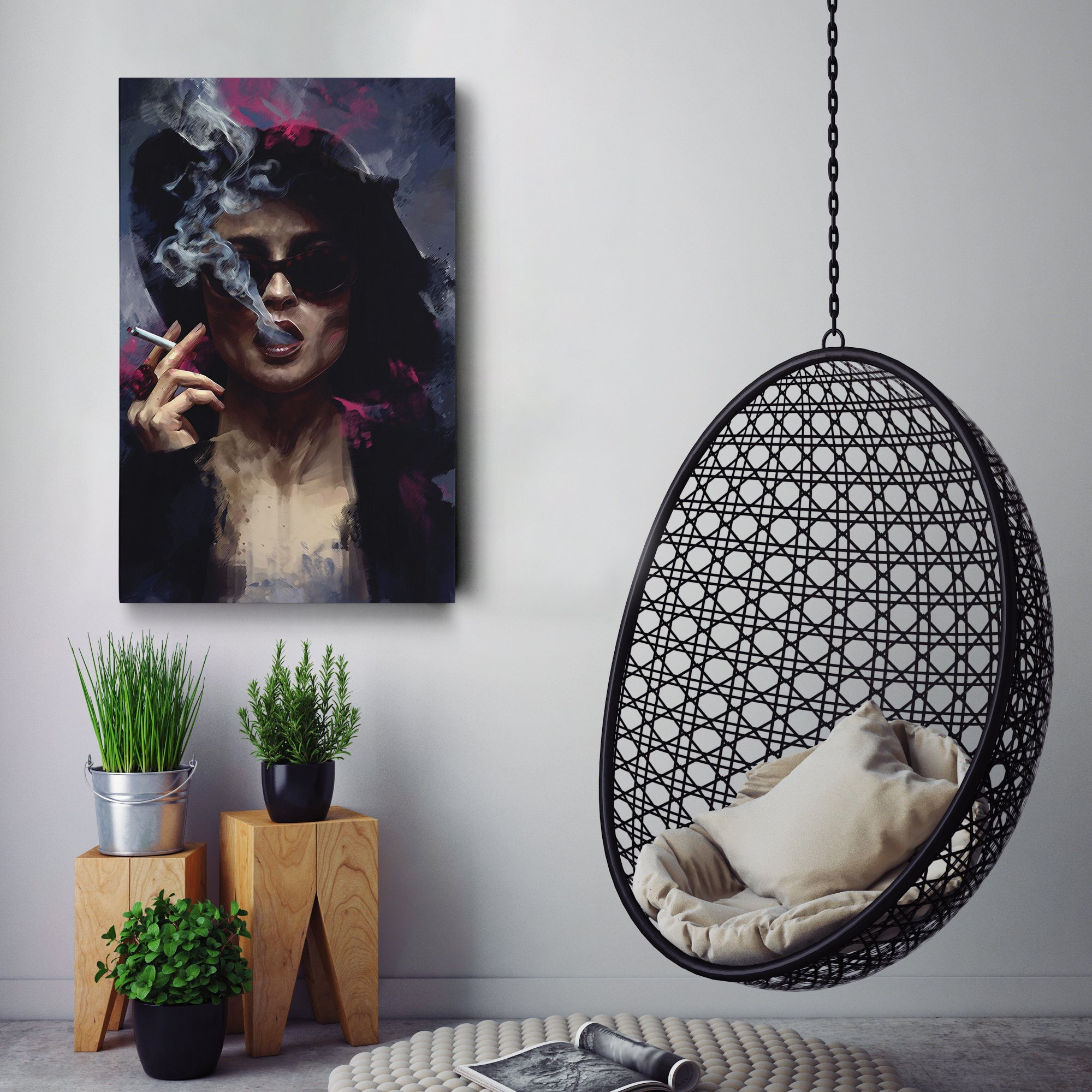 Marla Singer Canvas Art – Fight Club Movie Wall Decor