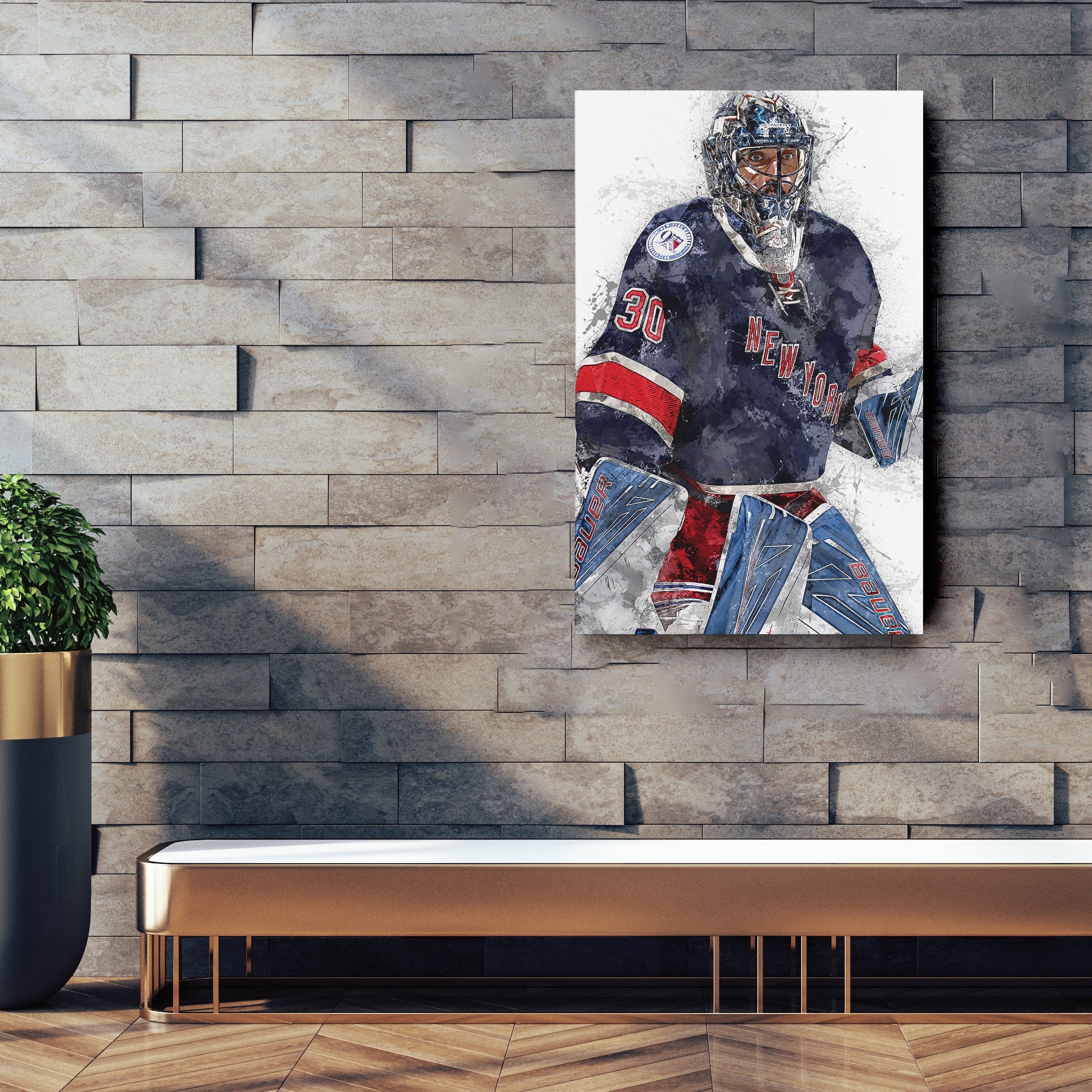Henrik Lundqvist Canvas Art – New York Rangers Wall Decor