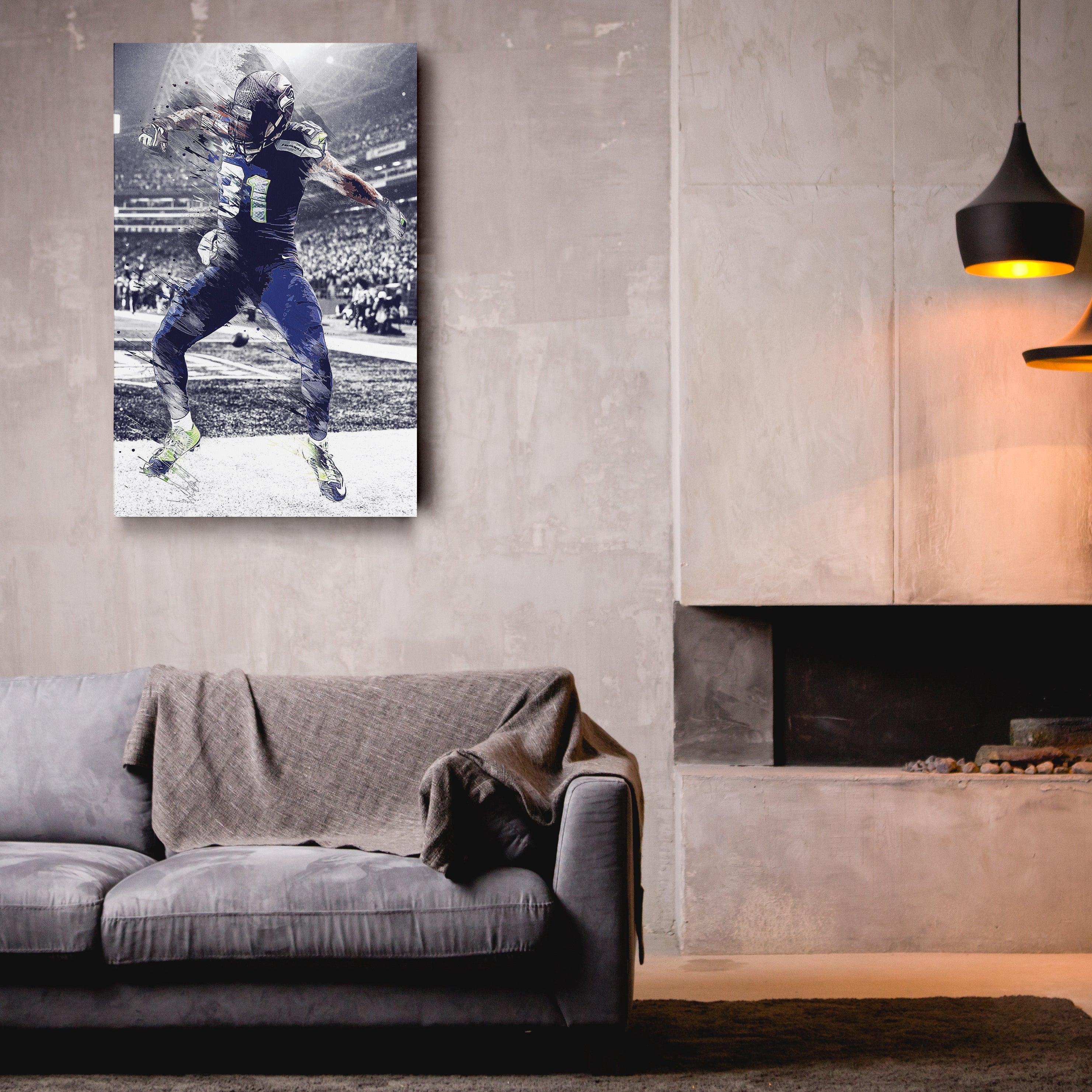 Kam Chancellor Canvas Art – Seahawks Celebration Decor