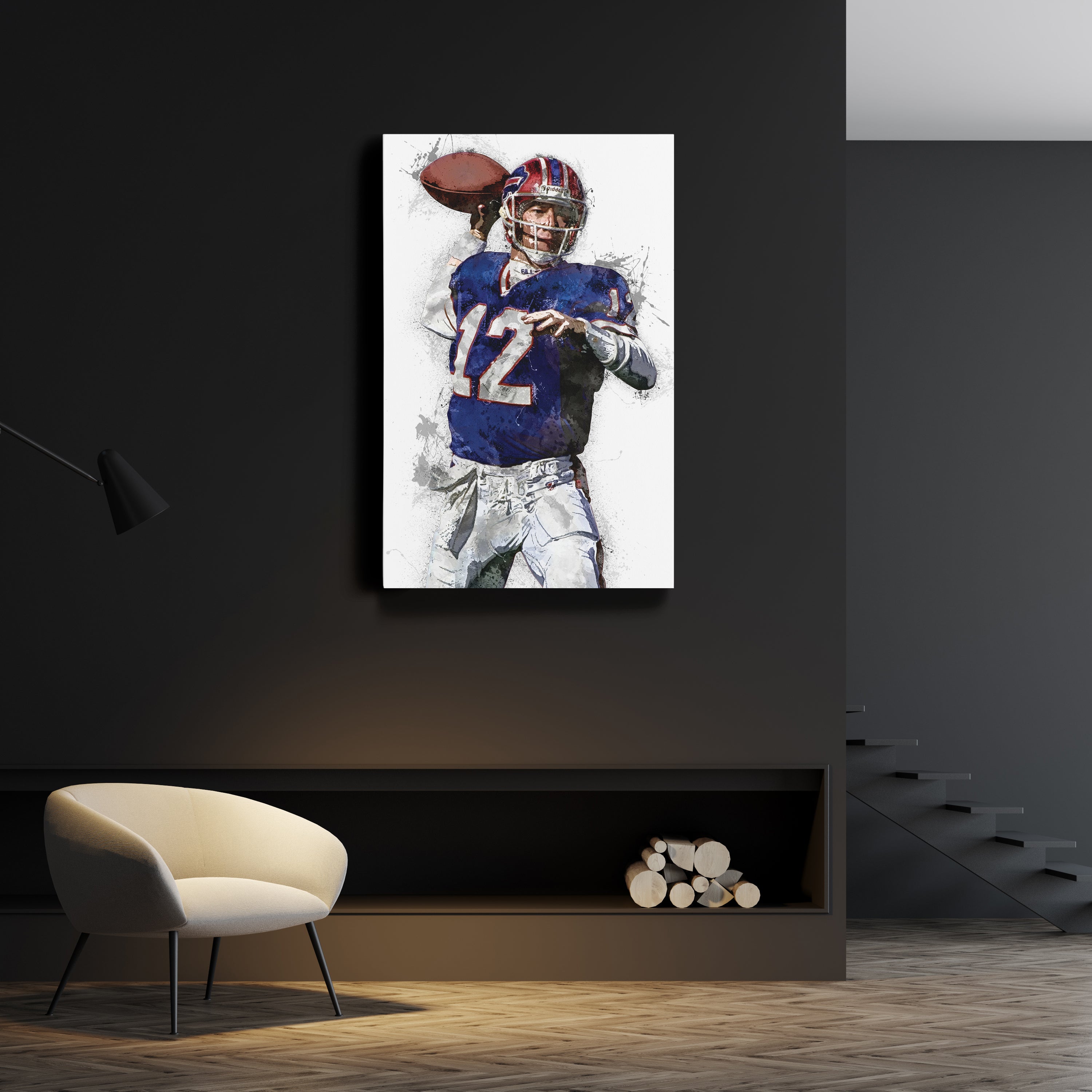 Jim Kelly Canvas Art – Buffalo Bills Wall Decor