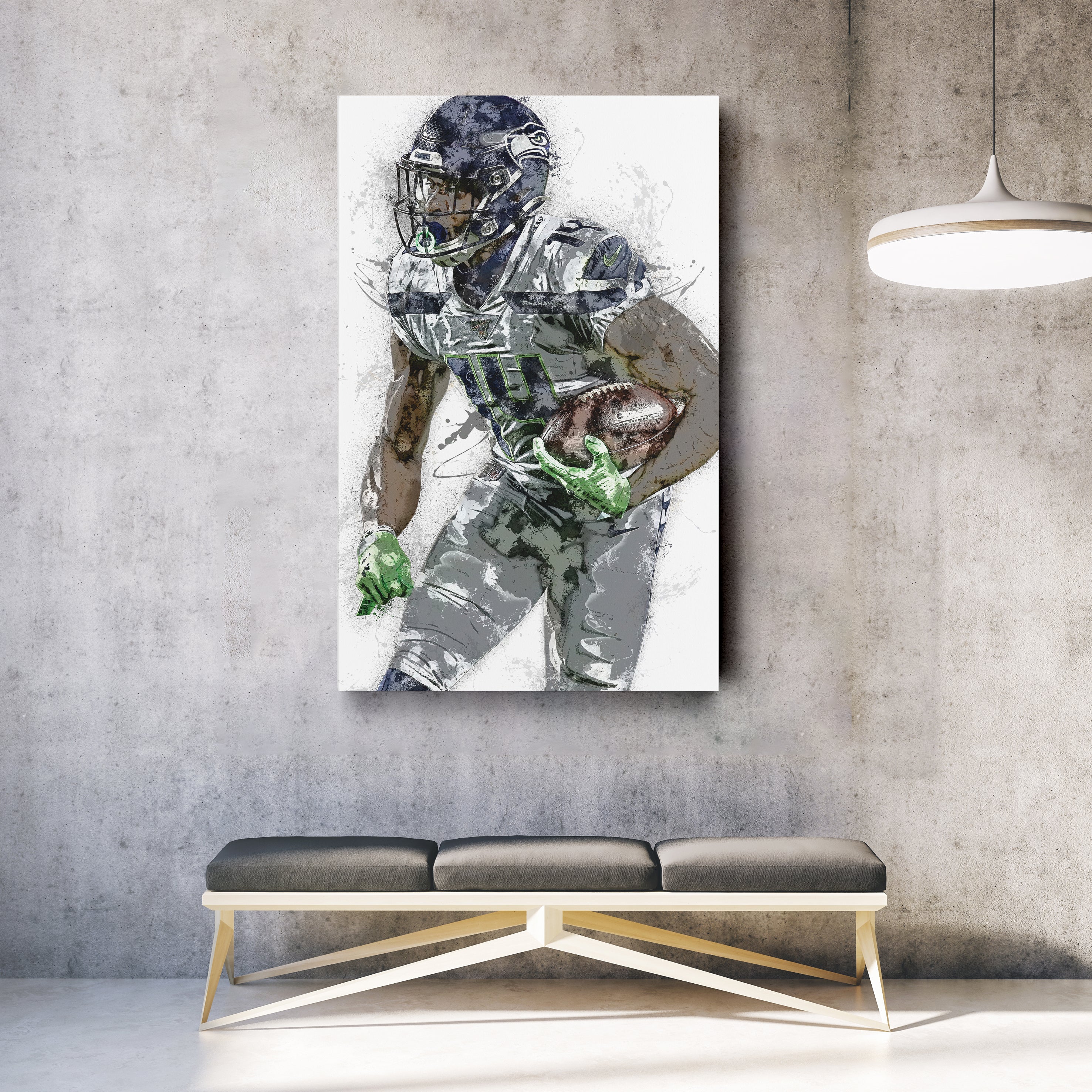DK Metcalf Canvas Art – Seattle Seahawks Wall Decor