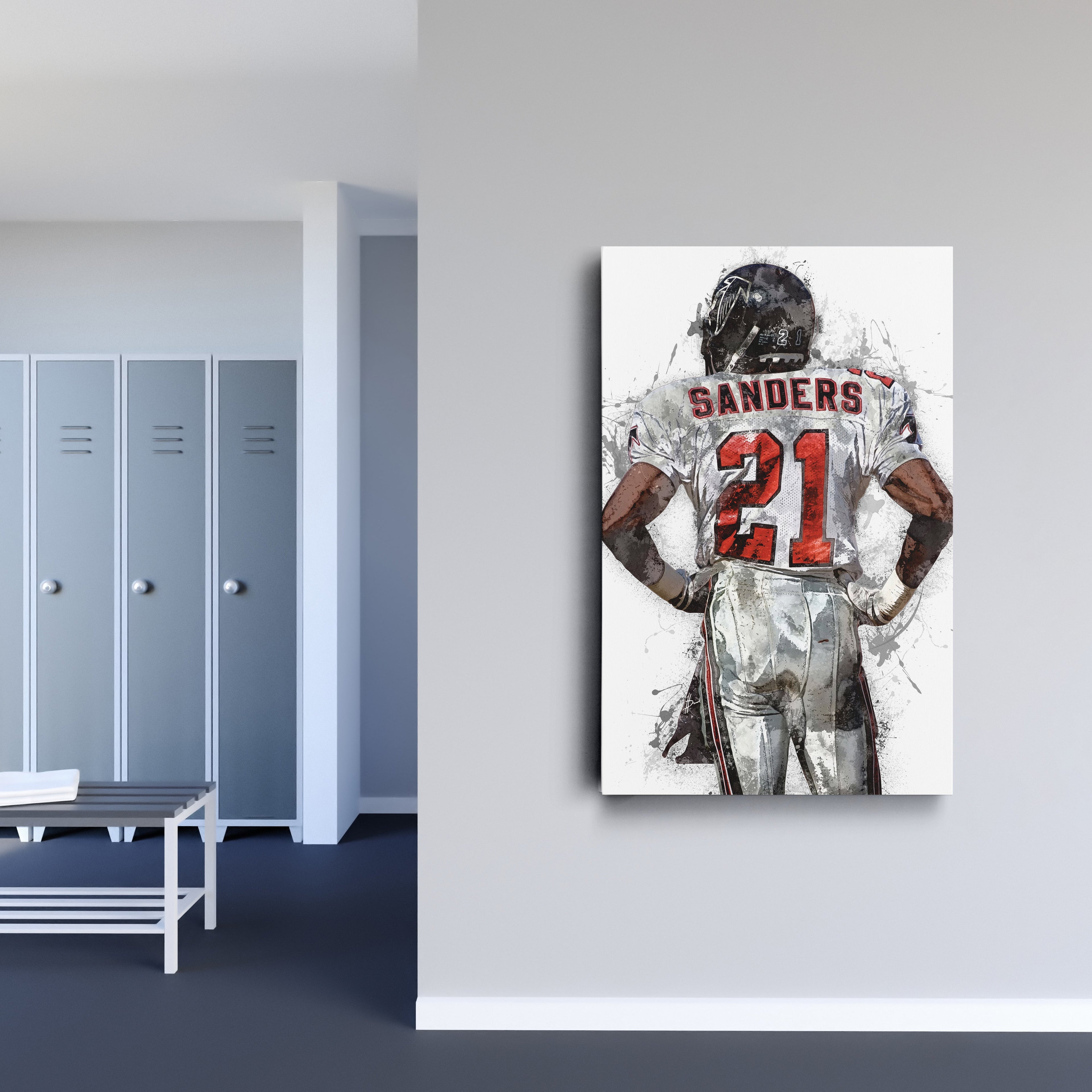 Deion Sanders Canvas Art – Atlanta Falcons Wall Decor