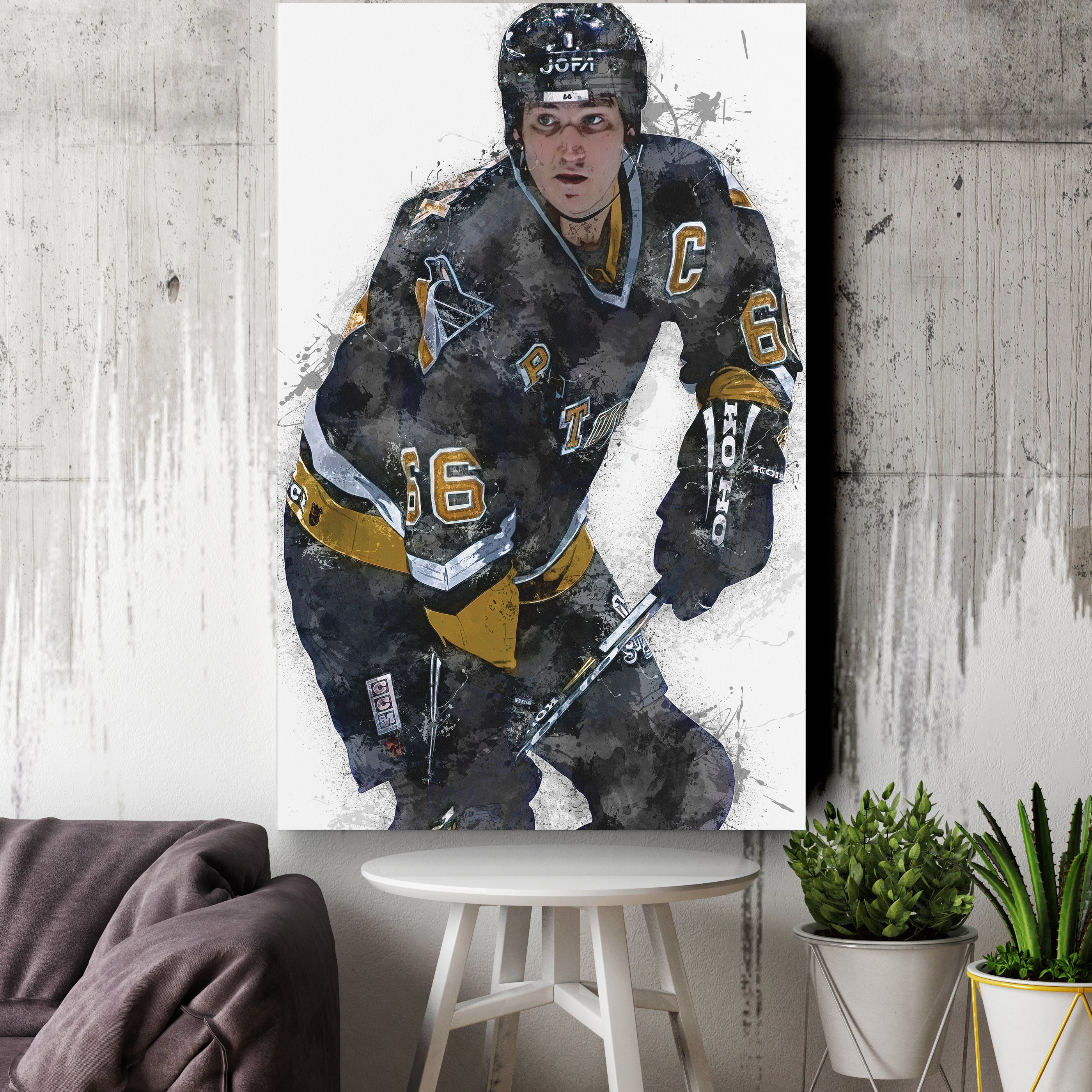Mario Lemieux Canvas Art – Pittsburgh Penguins Wall Decor